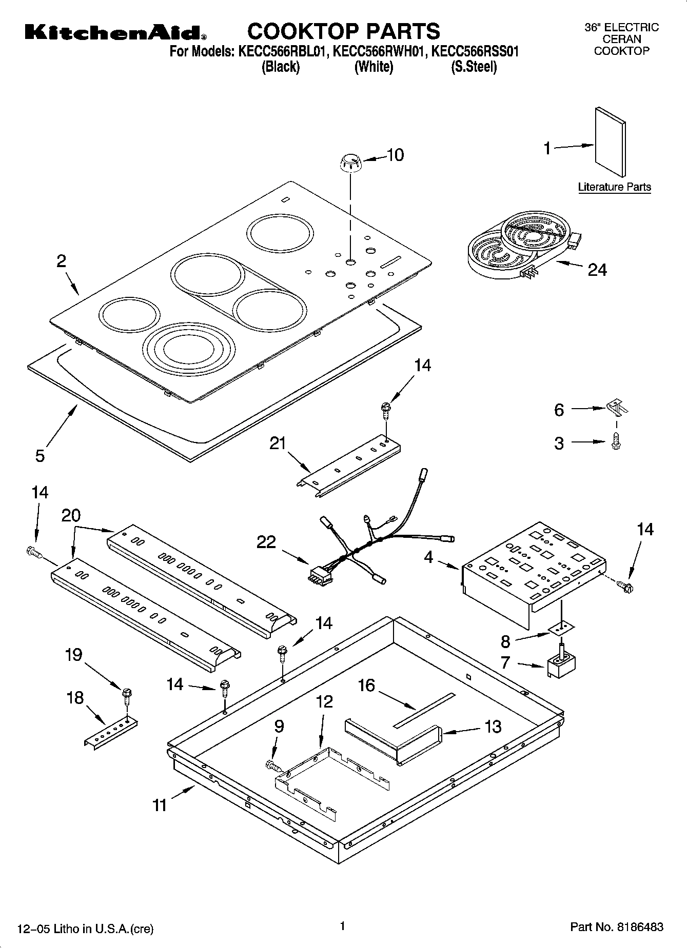 01 - COOKTOP PARTS, OPTIONAL PARTS
