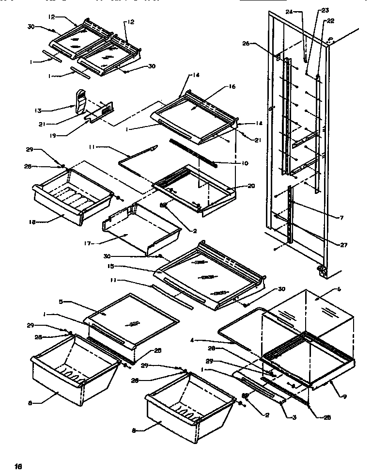 14 - SHELVING & DRAWERS (REF)
