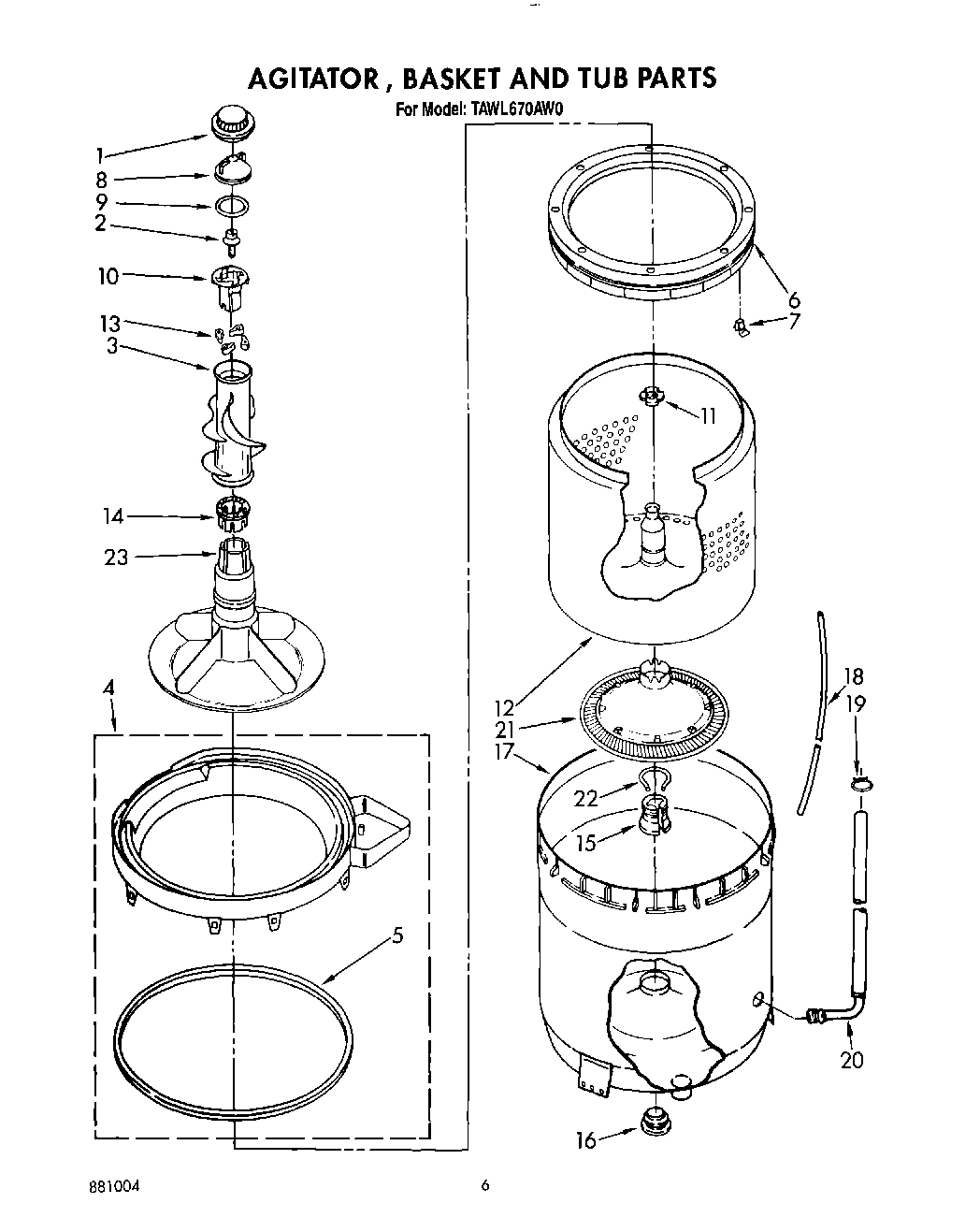 05 - AGITATOR, BASKET AND TUB