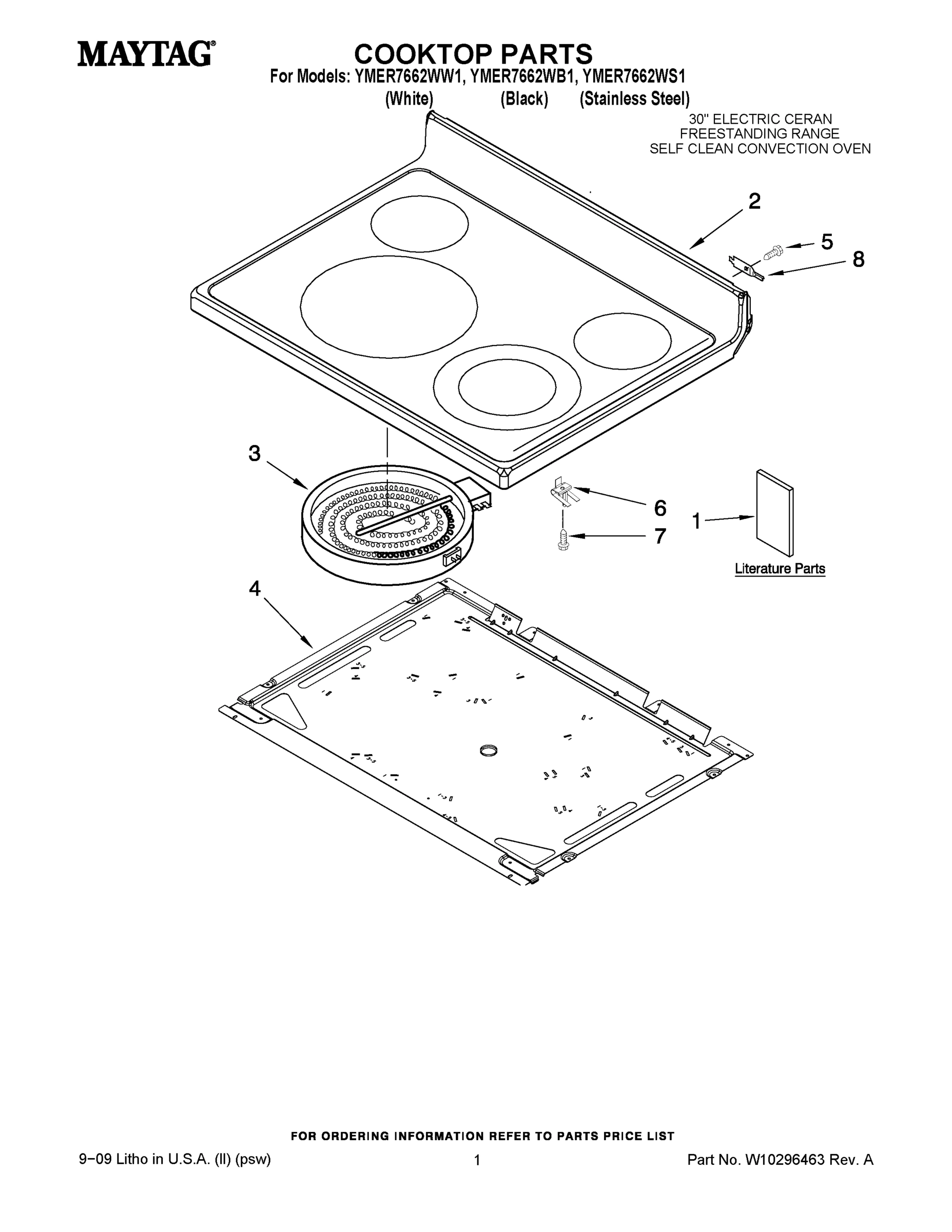 01 - COOKTOP PARTS