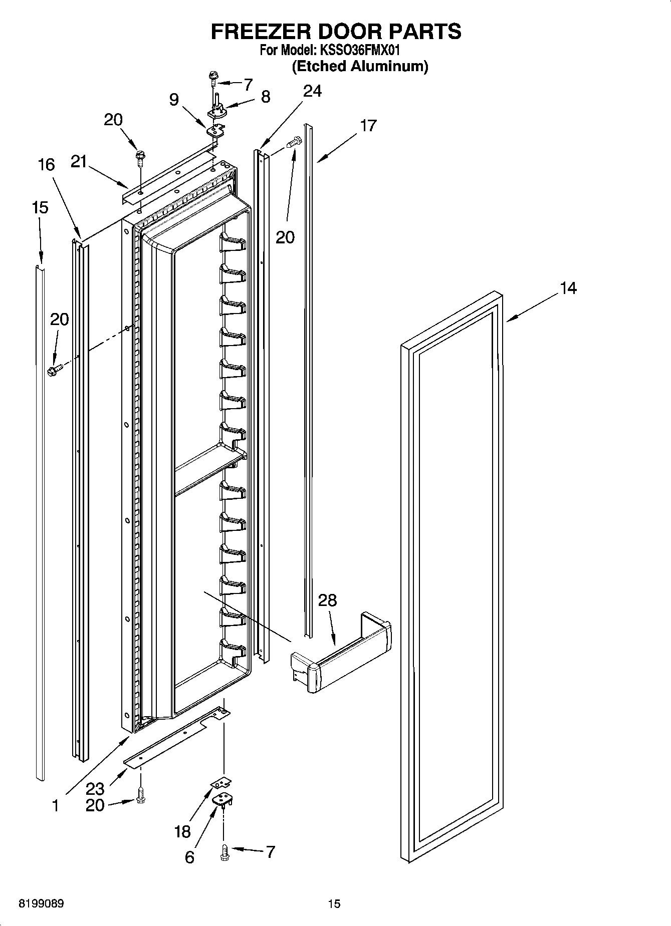 10 - FREEZER DOOR PARTS