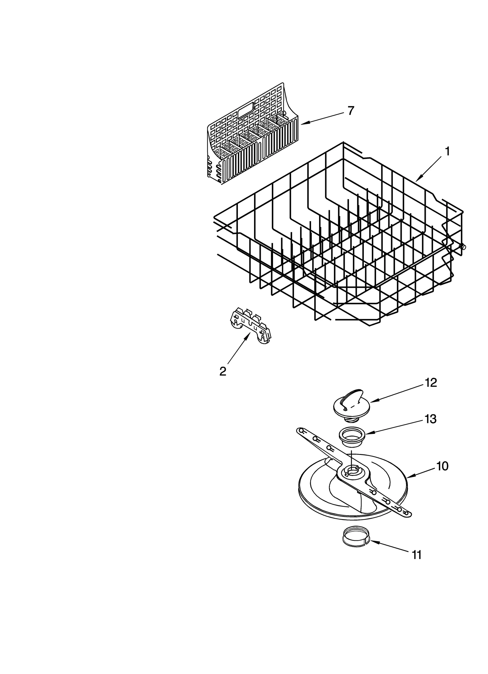 LOWER DISHRACK PARTS