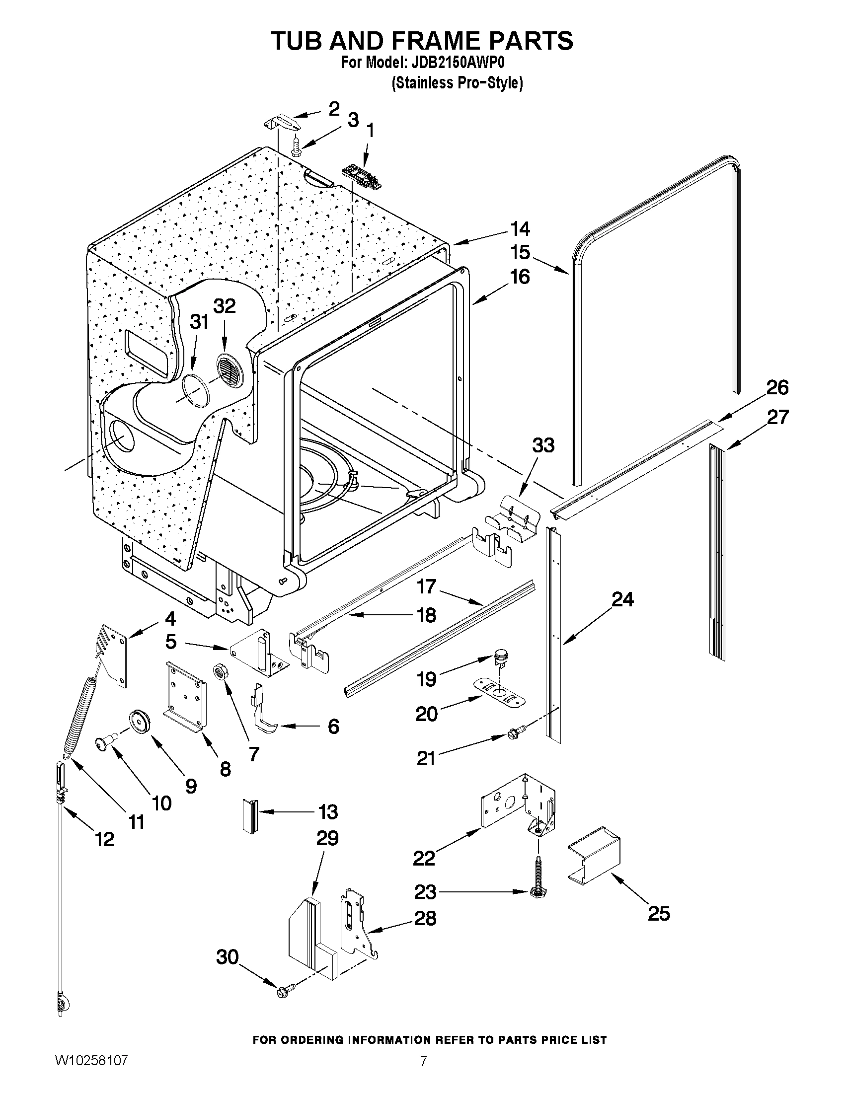 07 - TUB AND FRAME PARTS