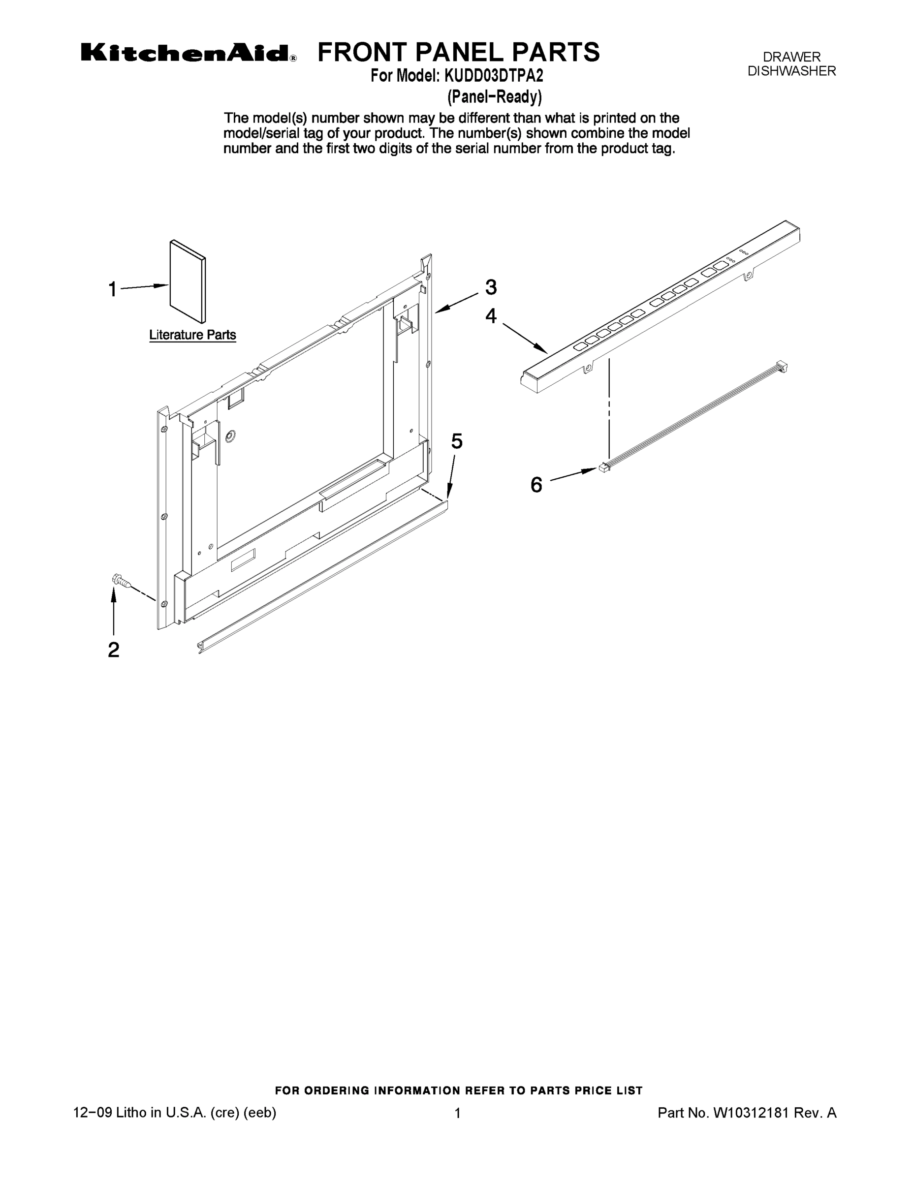 01 - FRONT PANEL PARTS