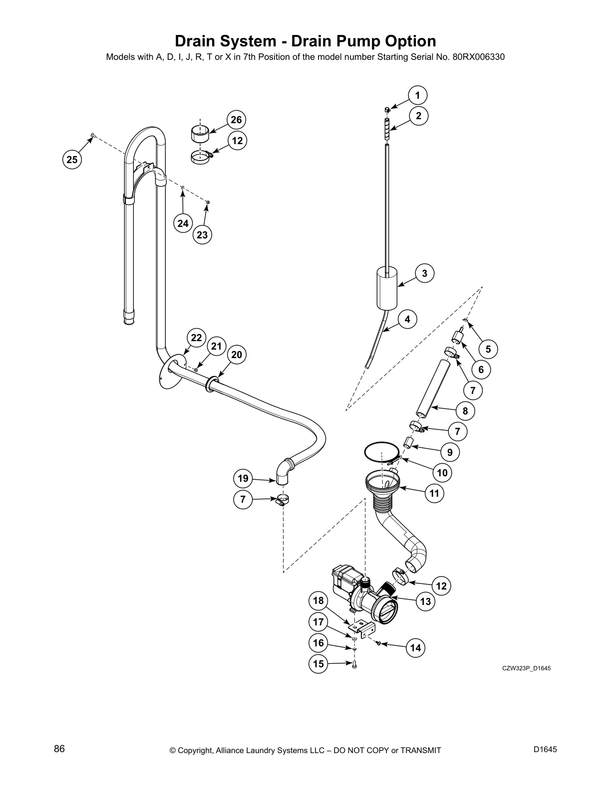 Drain System - Drain Pump Option