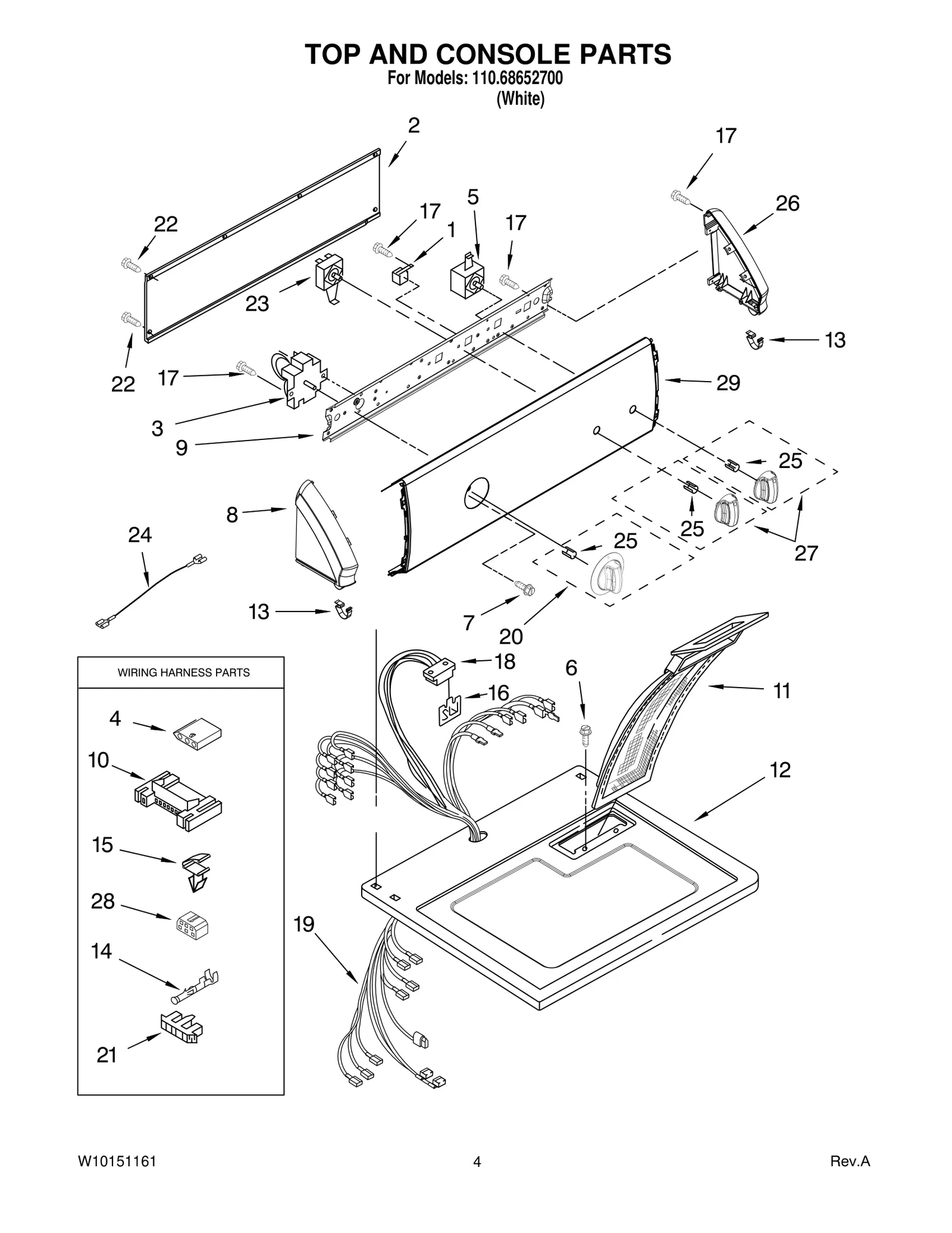 TOP AND CONSOLE PARTS