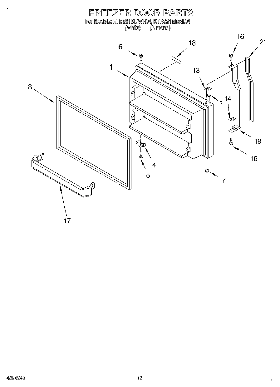 07 - FREEZER DOOR, LIT/OPTIONAL