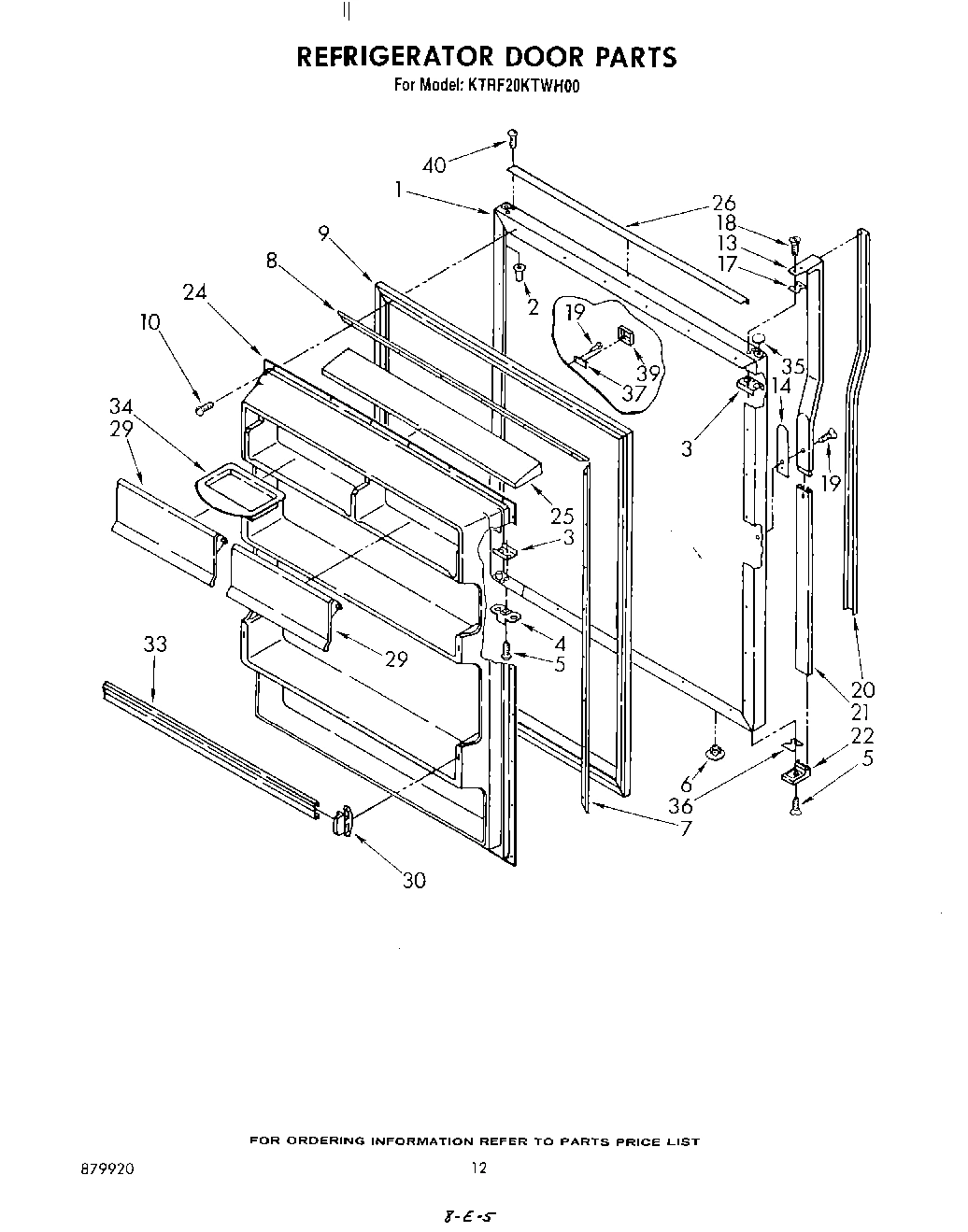 08 - REFRIGERATOR DOOR , NOT ILLUSTRATED