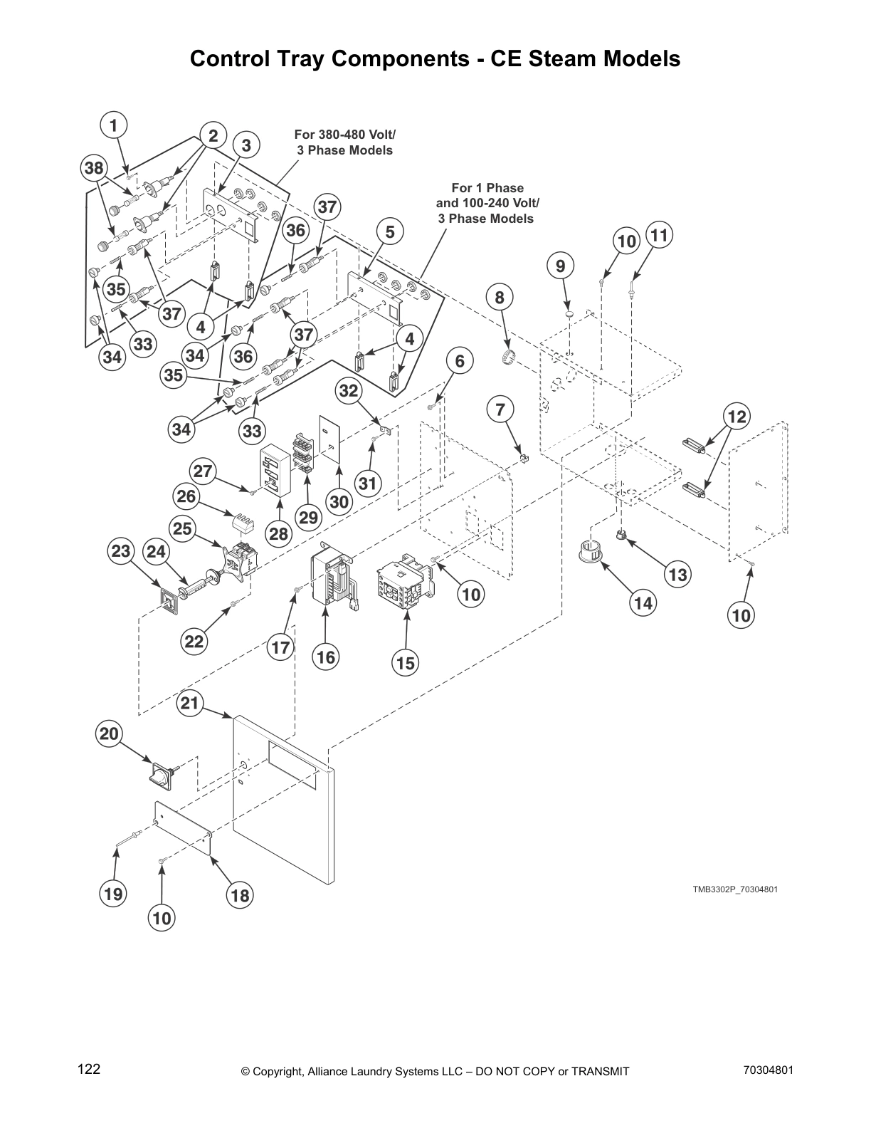 Control Tray Components - CE Steam Models