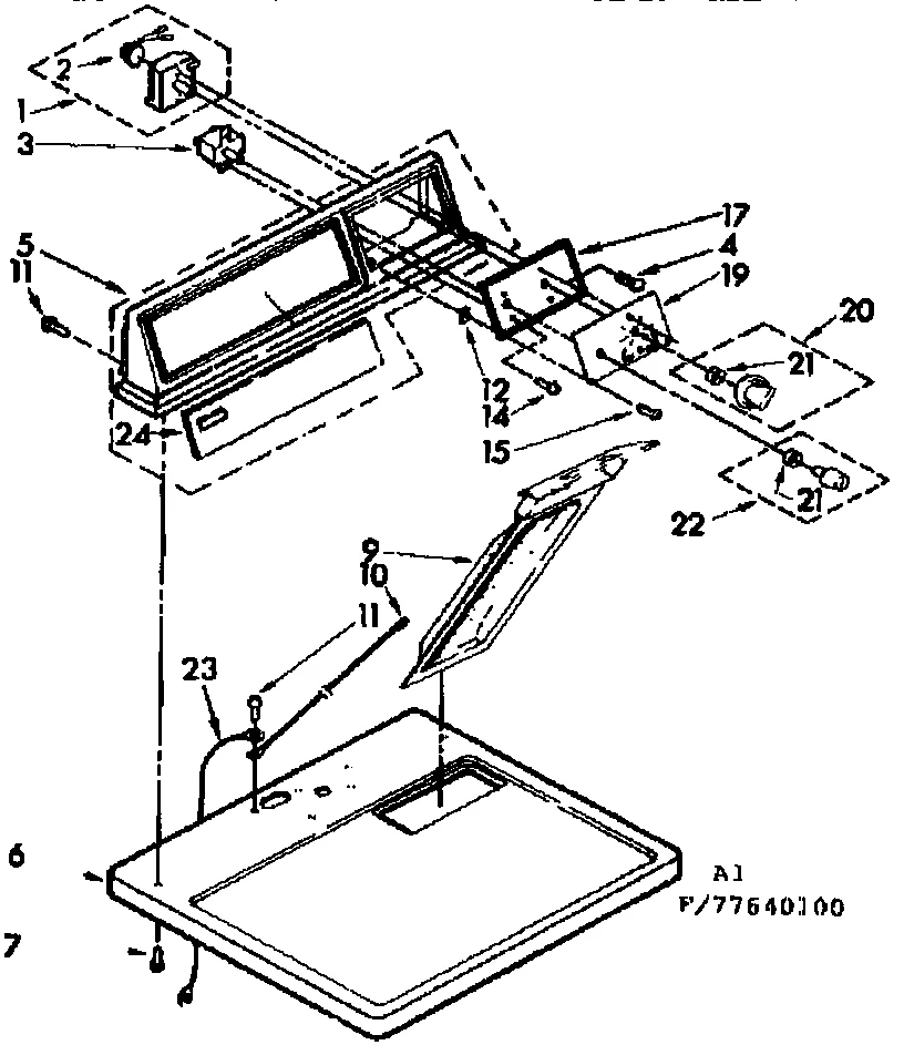 TOP AND CONSOLE ASSEMBLY