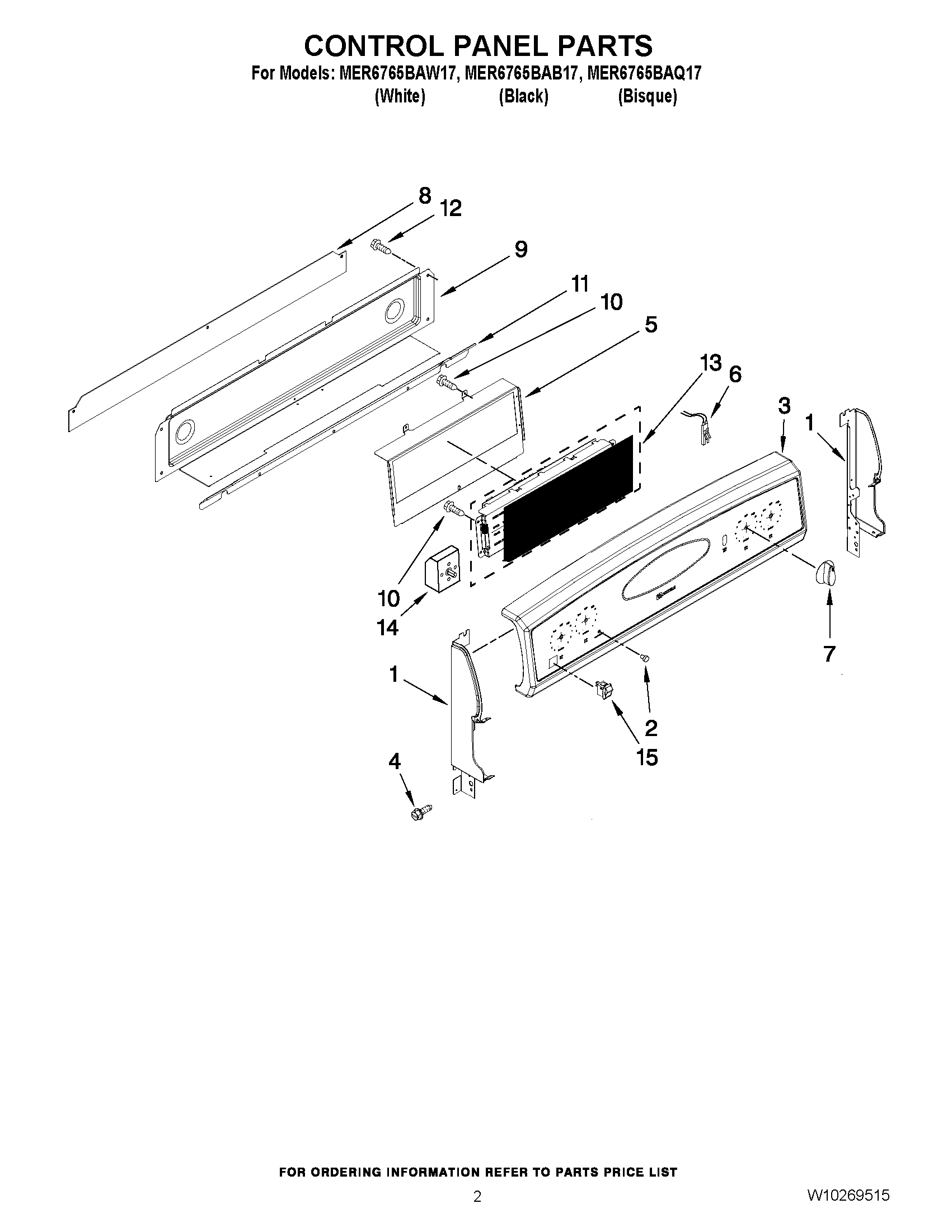 02 - CONTROL PANEL PARTS
