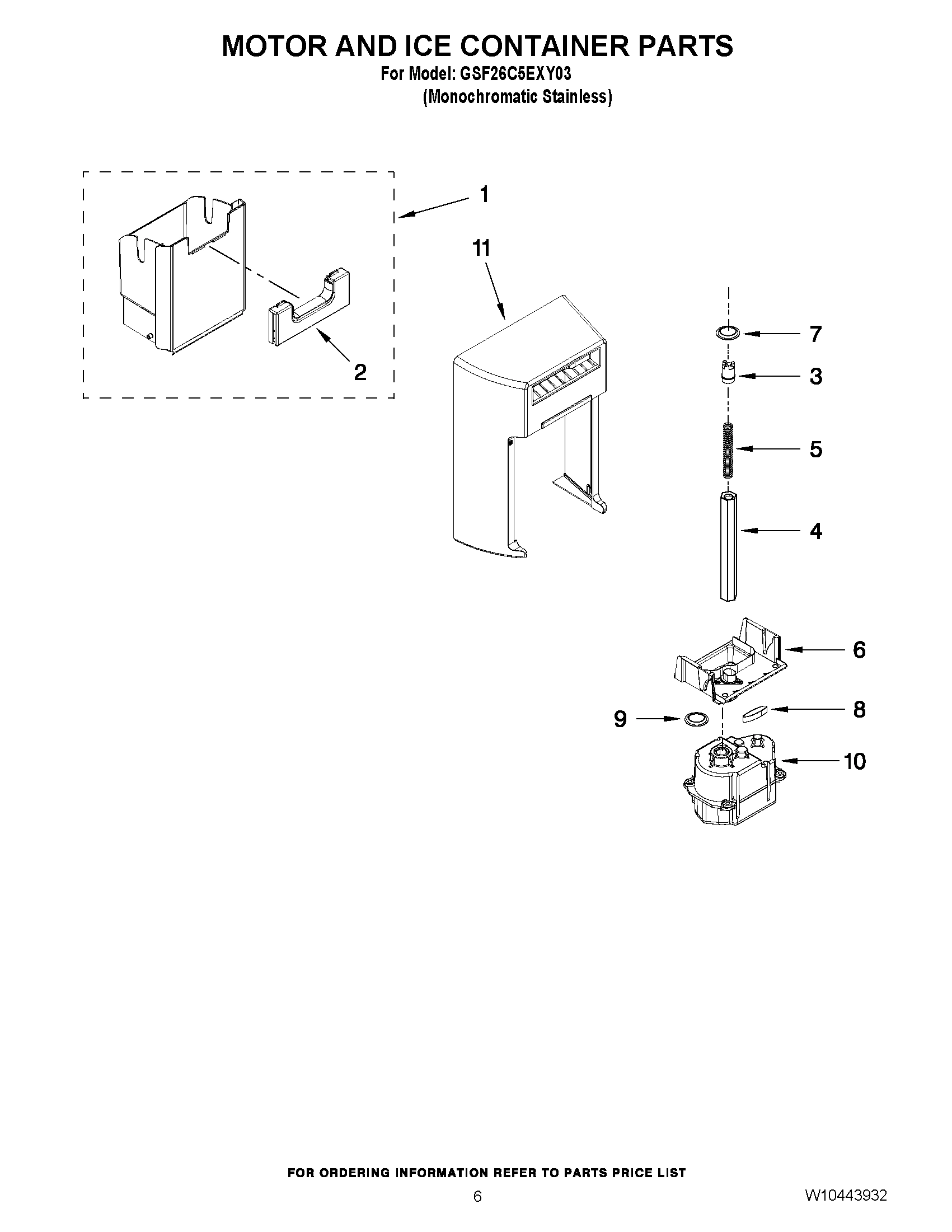 05 - MOTOR AND ICE CONTAINER PARTS