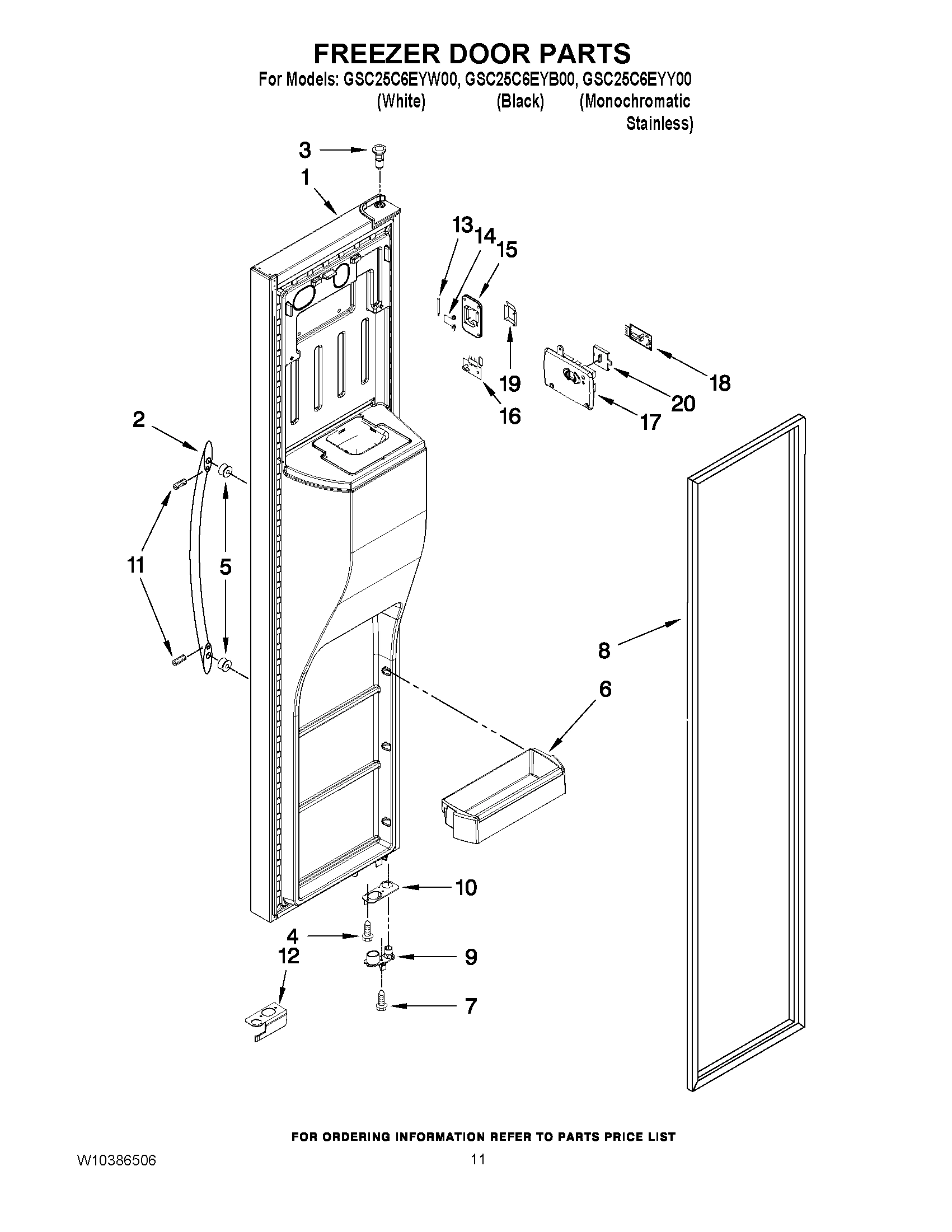 07 - FREEZER DOOR PARTS