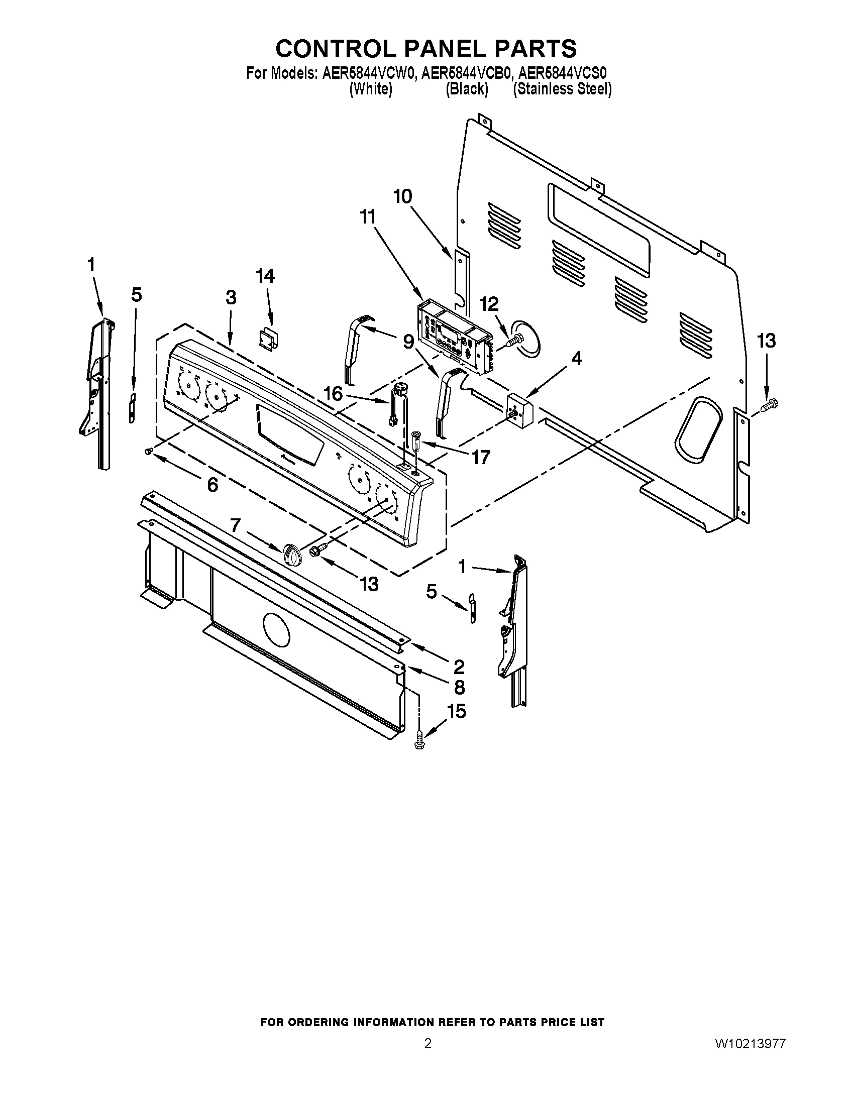 02 - CONTROL PANEL PARTS