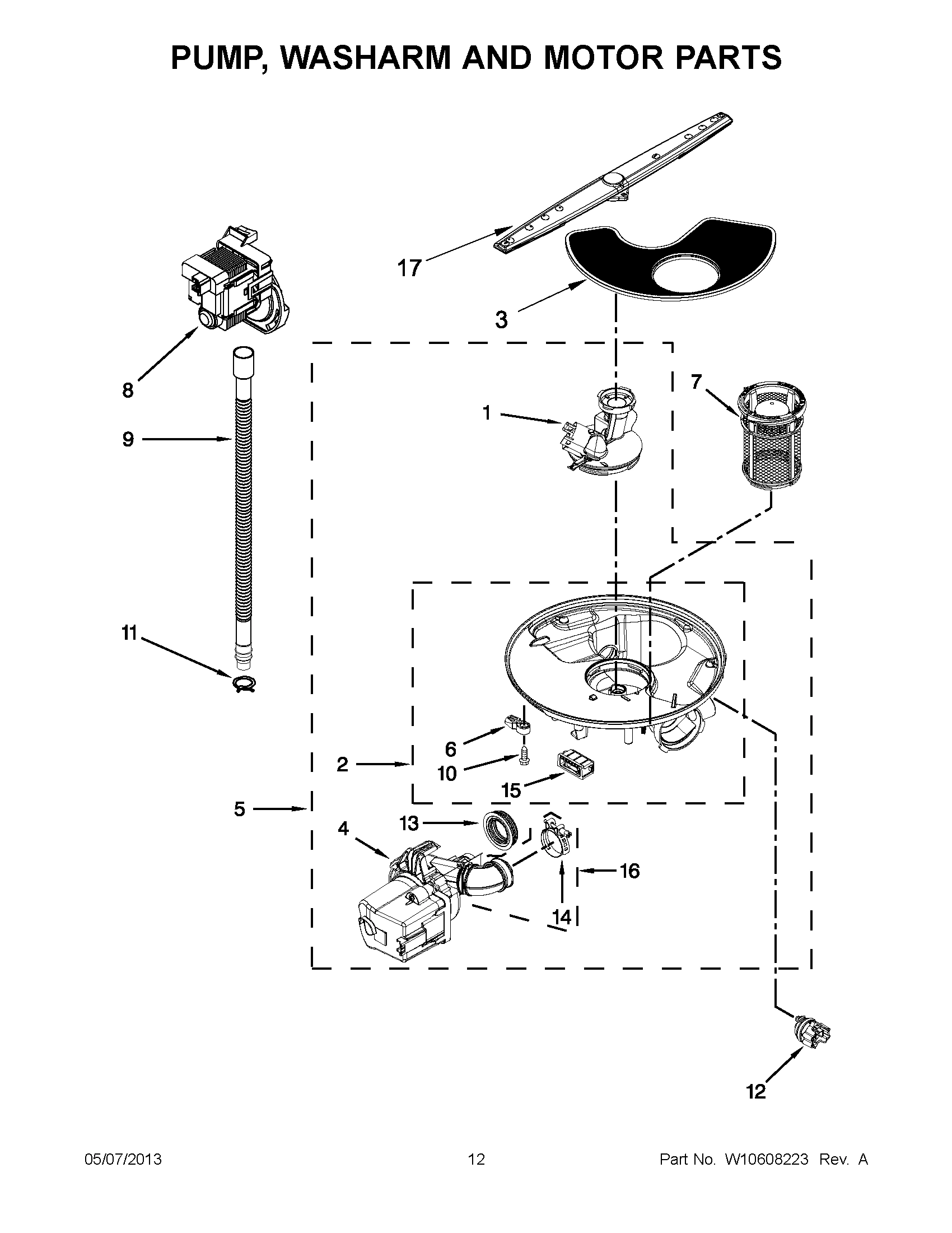 06 - PUMP, WASHARM AND MOTOR PARTS