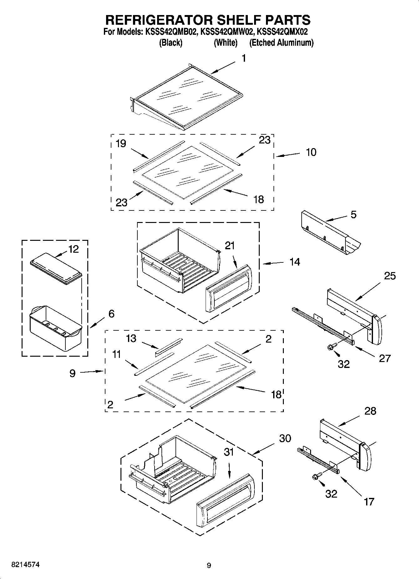 07 - REFRIGERATOR SHELF PARTS