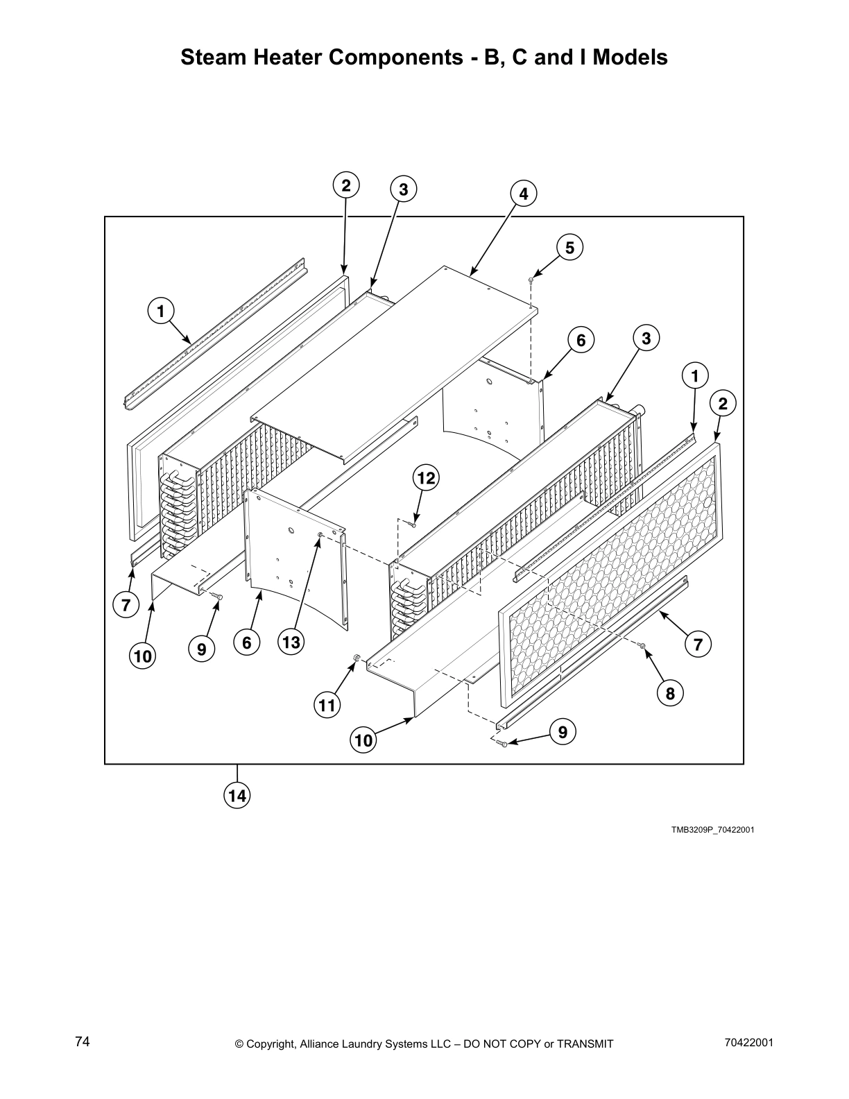 Steam Heater Components - B, C and I Models