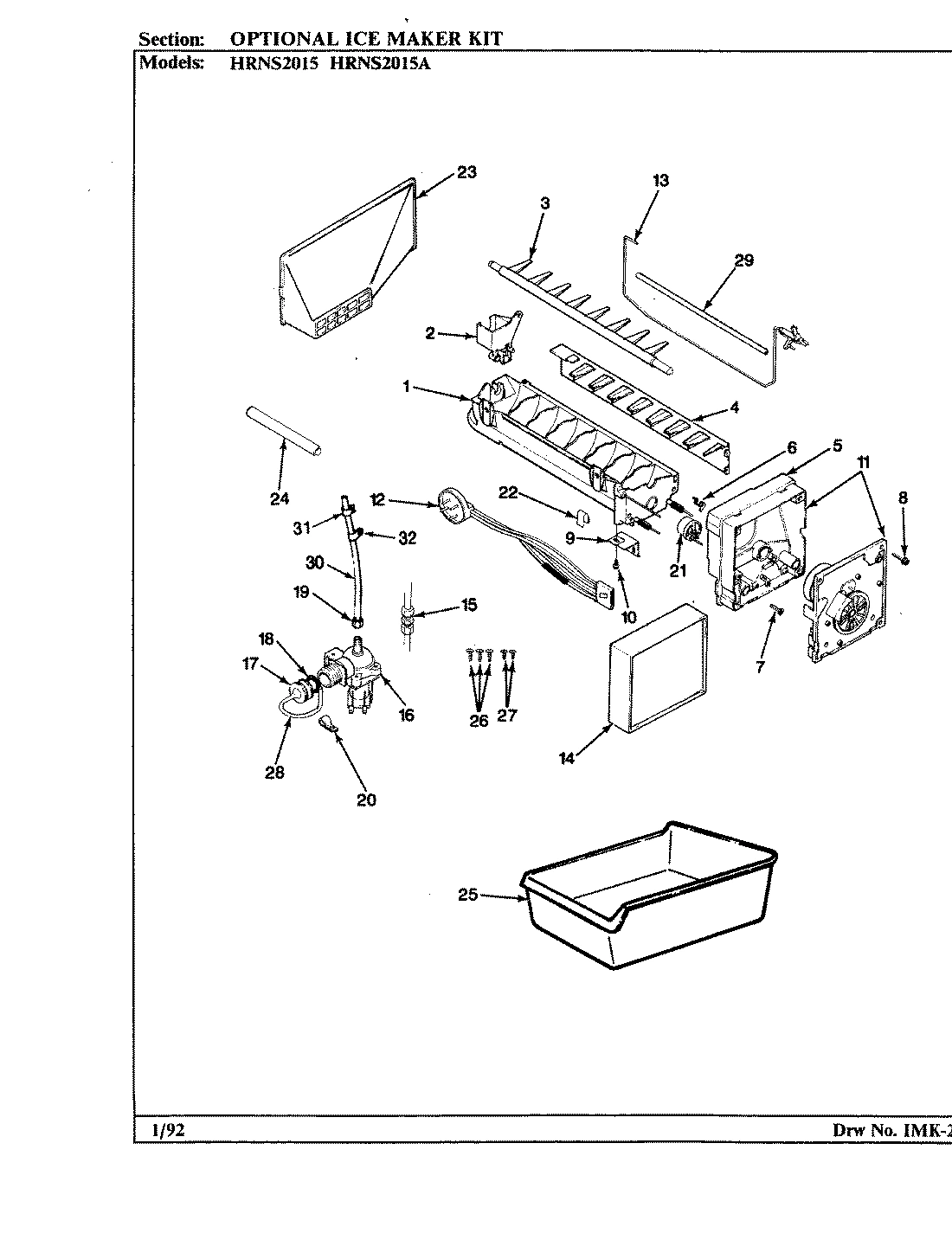 03 - OPTIONAL ICE MAKER KIT