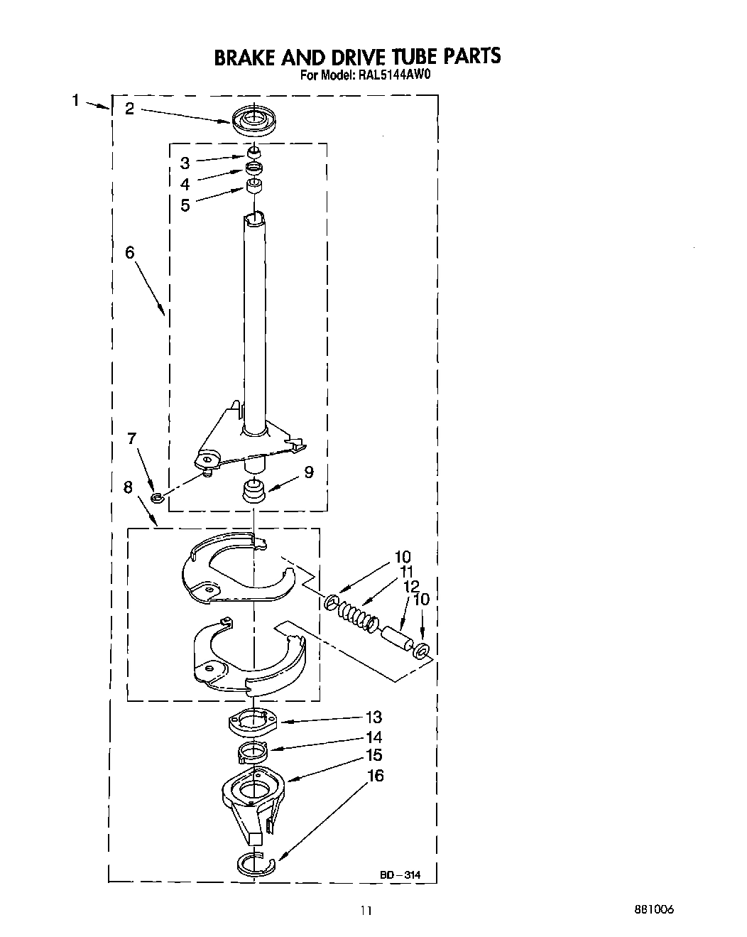 10 - BRAKE AND DRIVE TUBE