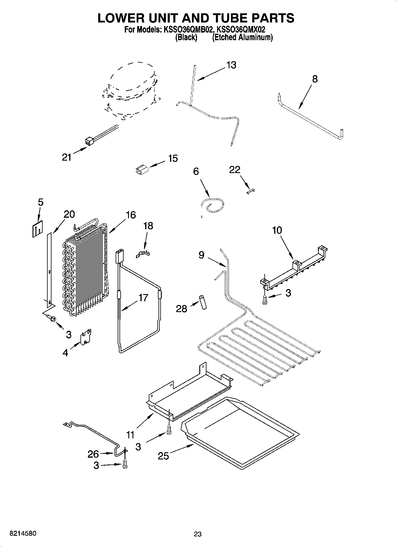 14 - LOWER UNIT AND TUBE PARTS