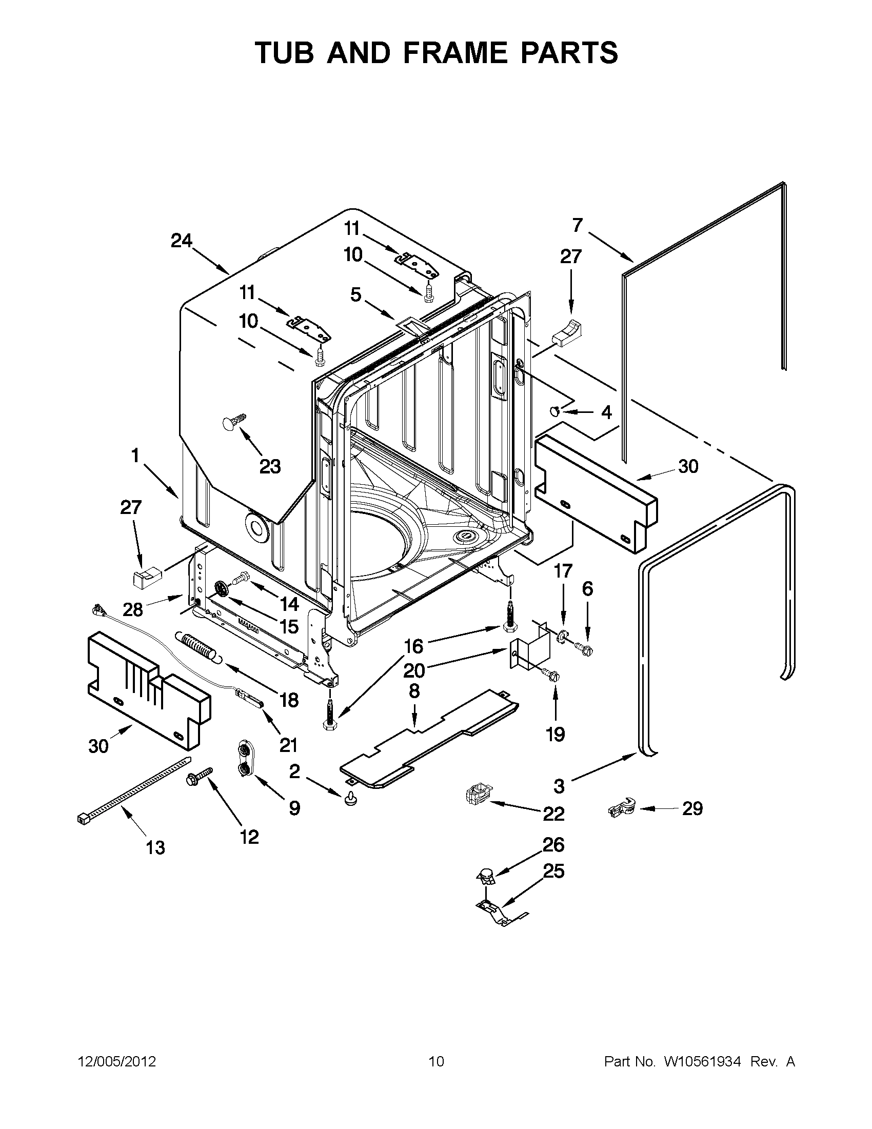 05 - TUB AND FRAME PARTS