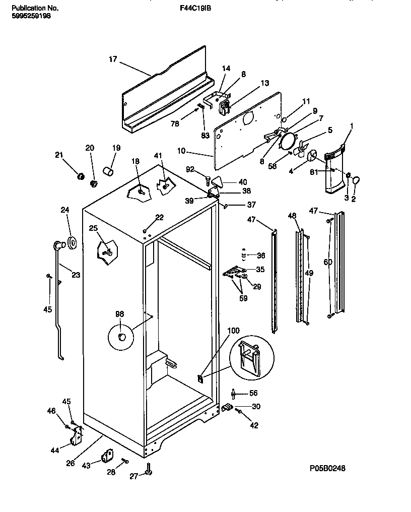 03 - CABINET W/ FAN ASSEMBLY