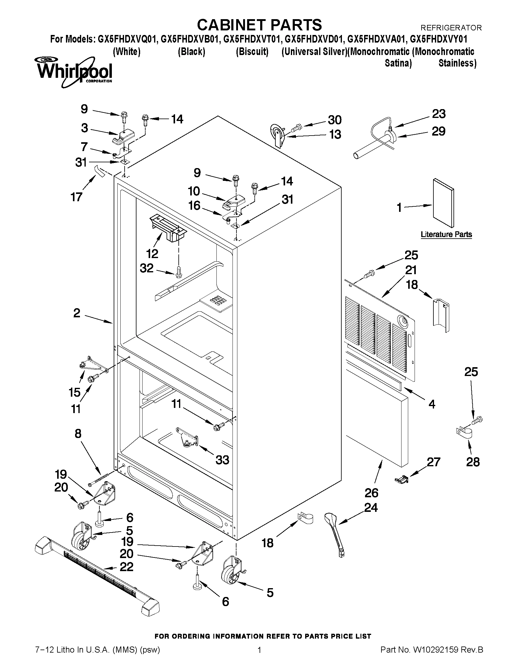 01 - CABINET PARTS