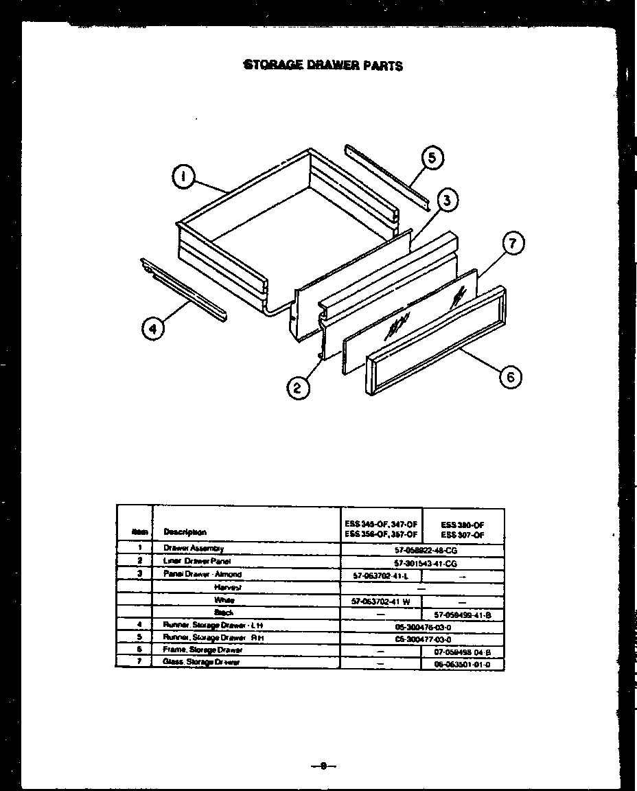 06 - STORAGE DRAWER PARTS