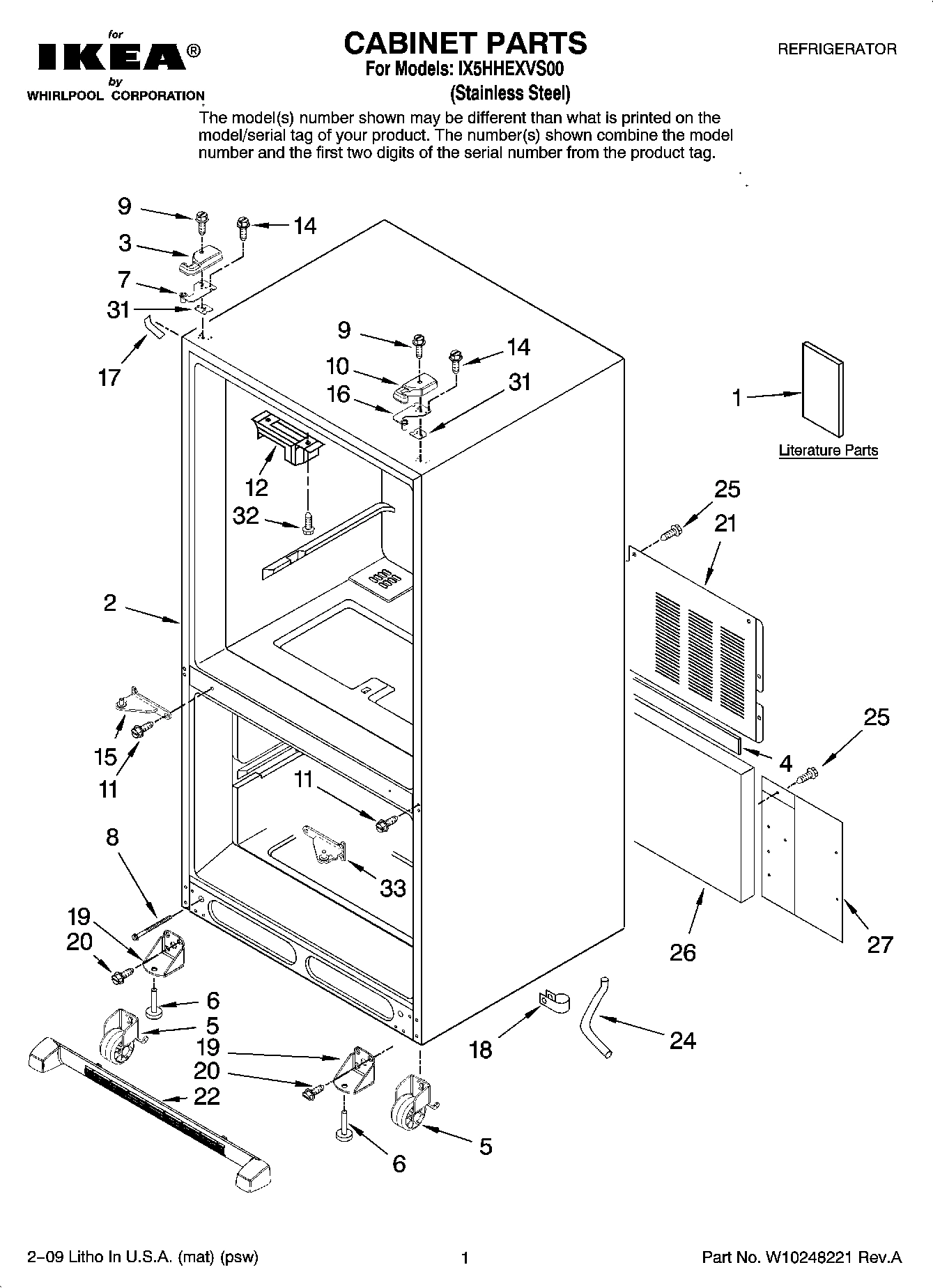 01 - CABINET PARTS