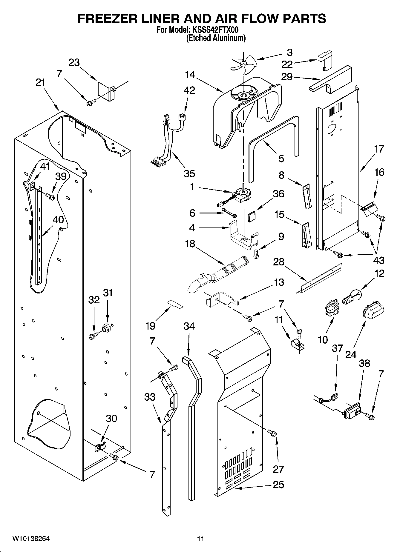 08 - FREEZER LINER AND AIR FLOW PARTS