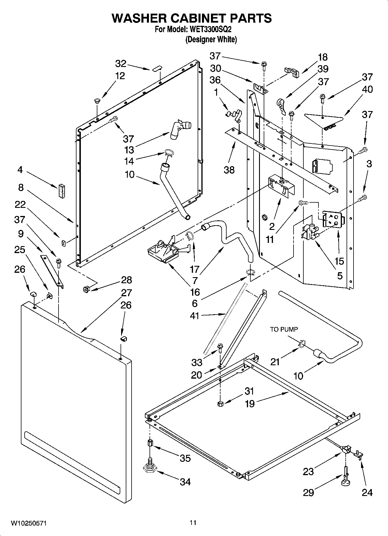 07 - WASHER CABINET PARTS