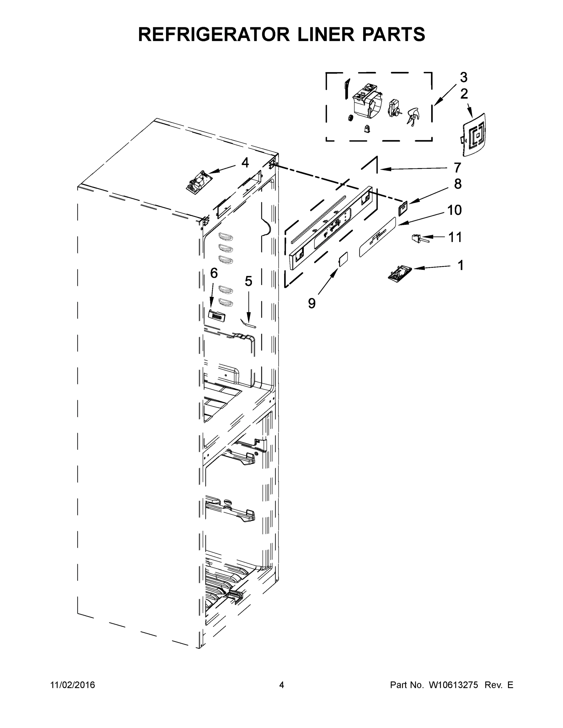 03 - REFRIGERATOR LINER PARTS