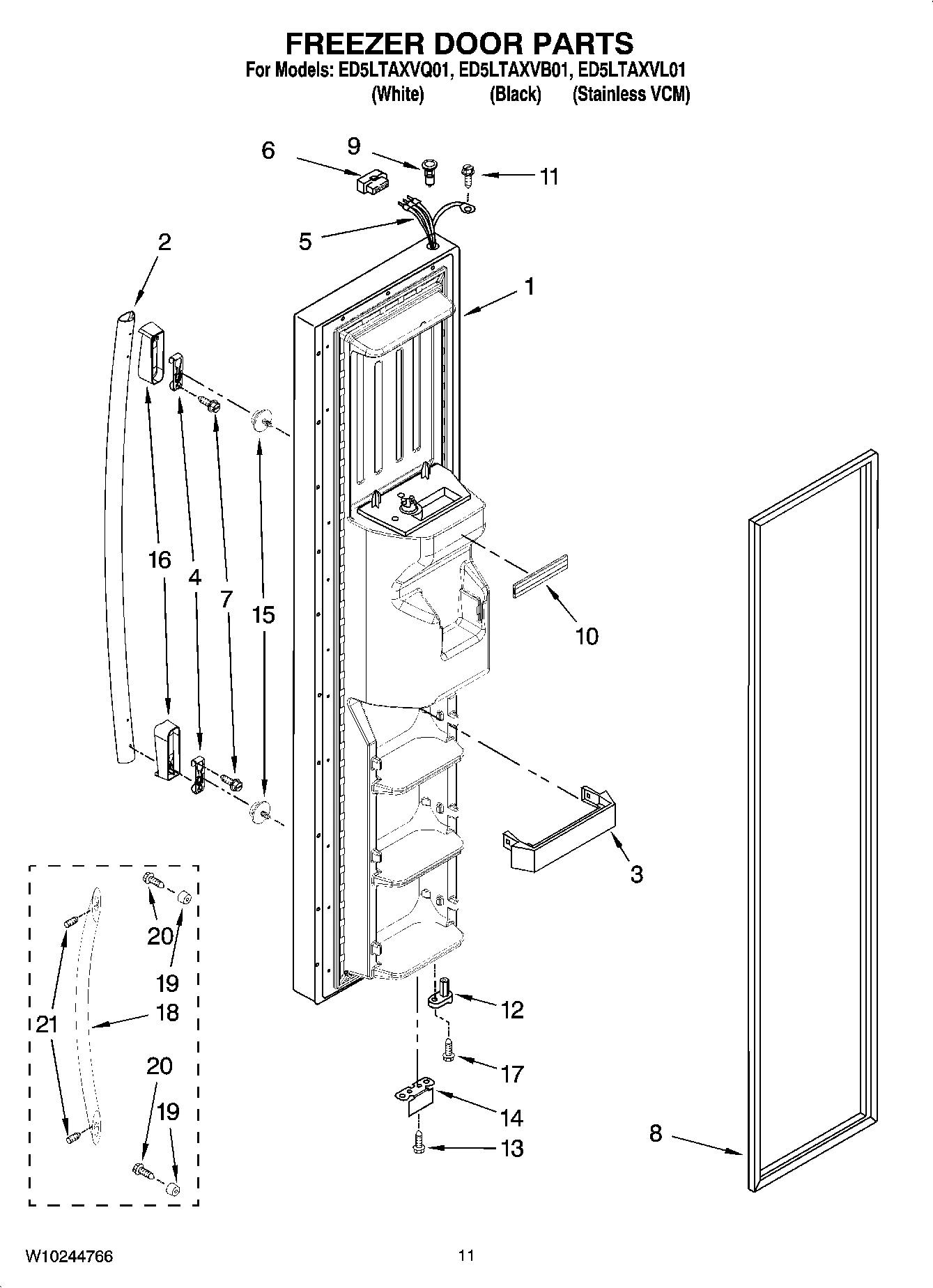 07 - FREEZER DOOR PARTS