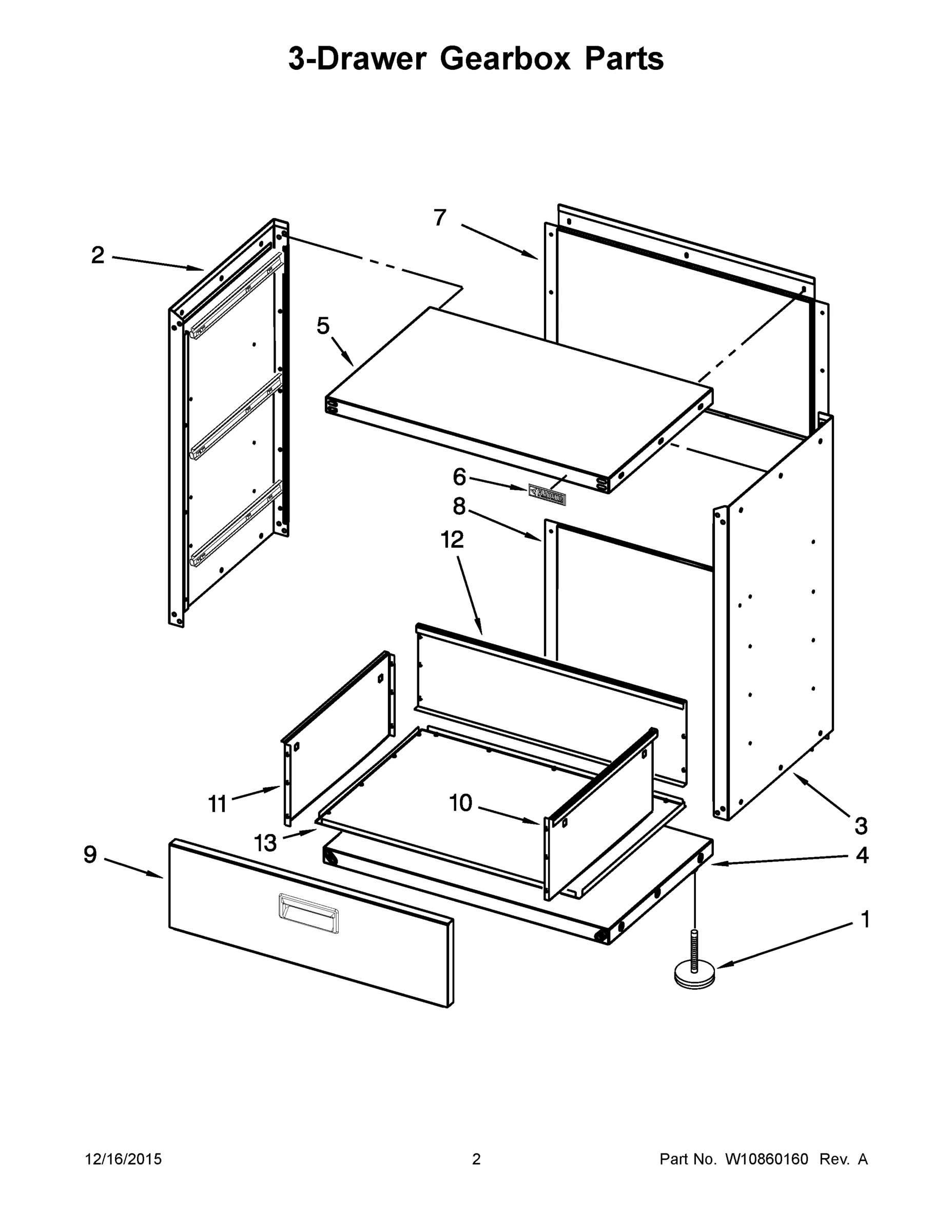 02 - 3-DRAWER GEARBOX PARTS