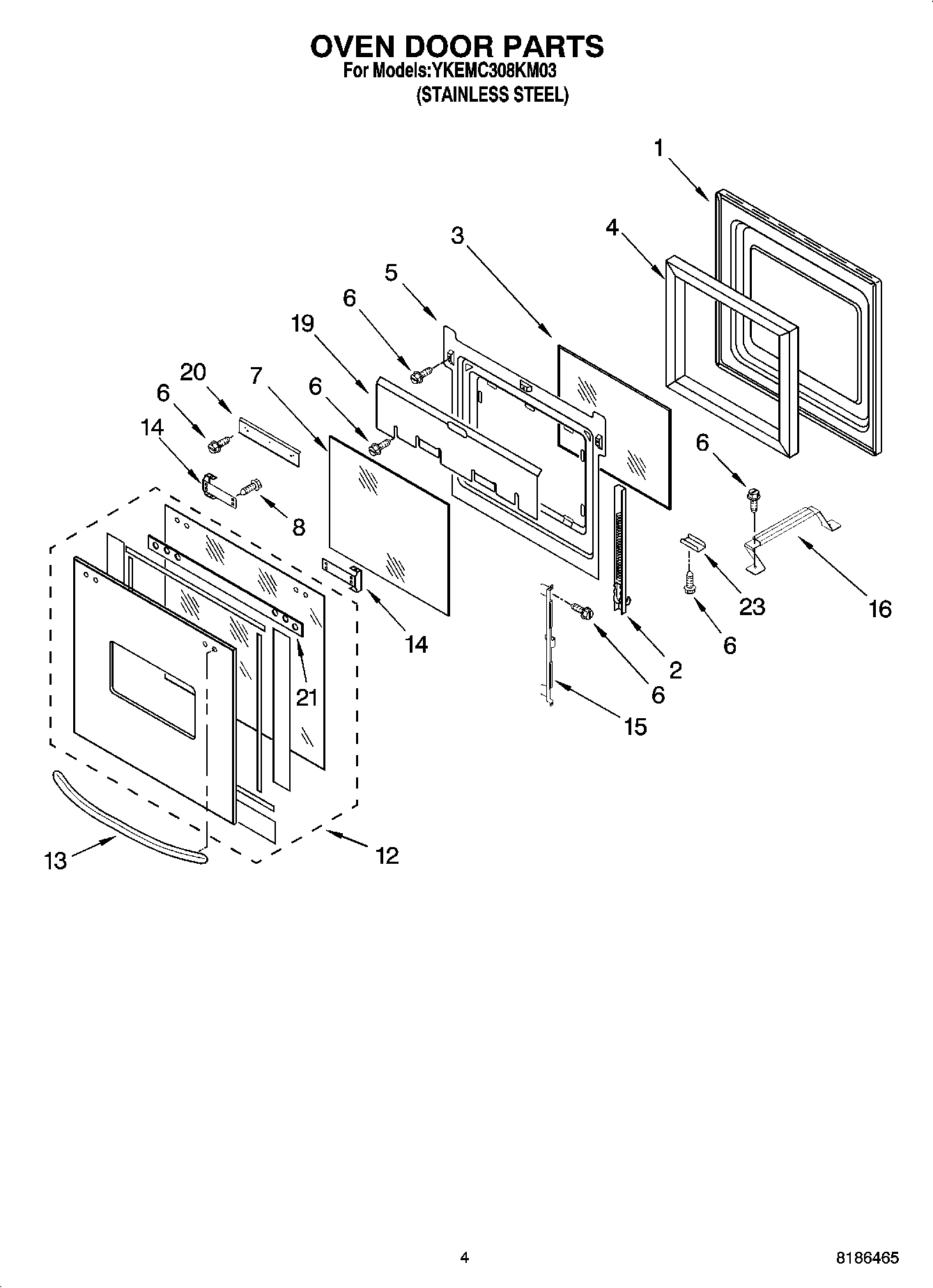 03 - OVEN DOOR PARTS