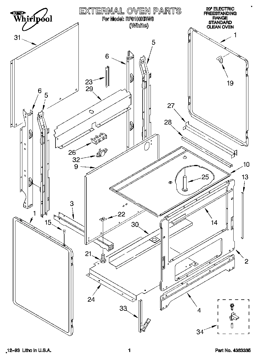 01 - EXTERNAL OVEN, LIT/OPTIONAL