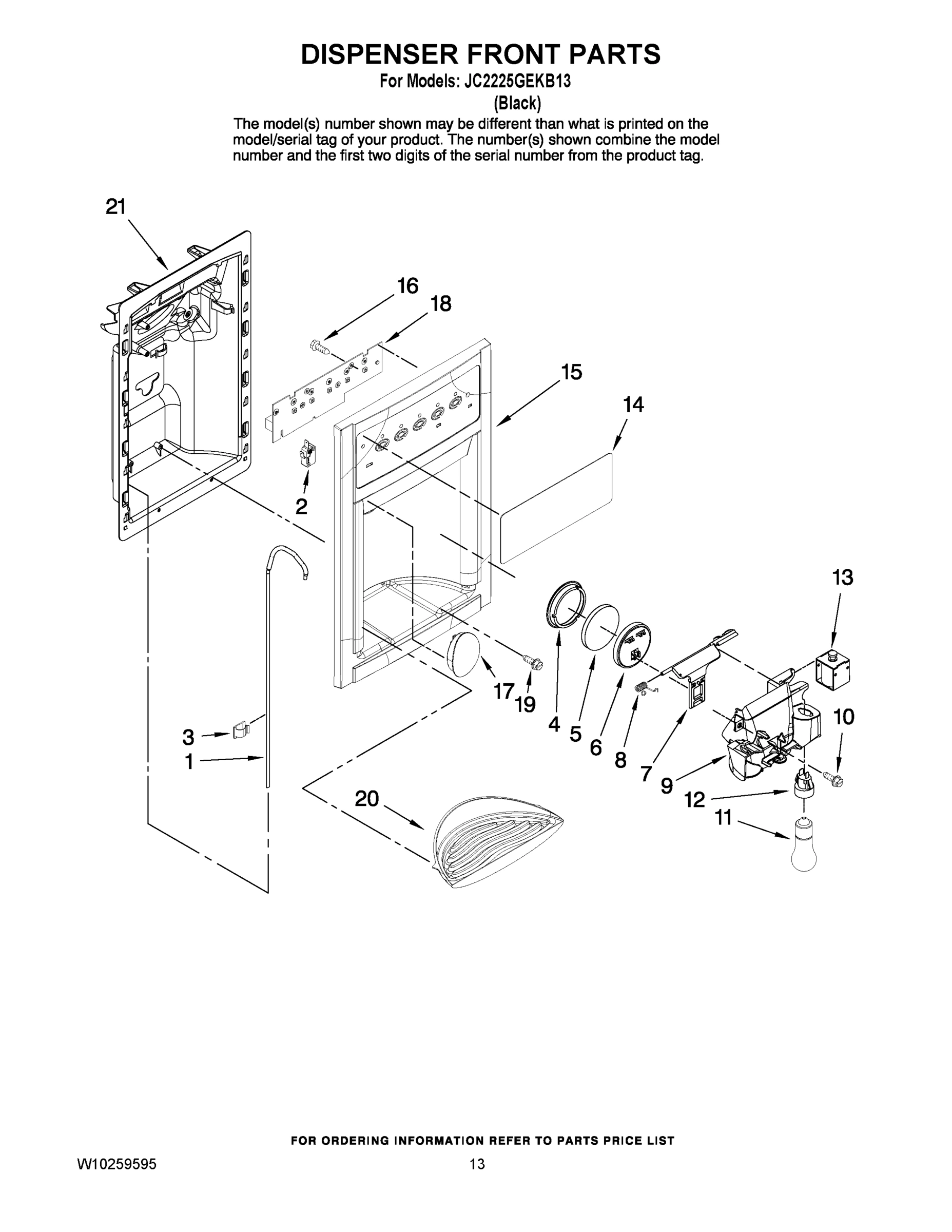 08 - DISPENSER FRONT PARTS