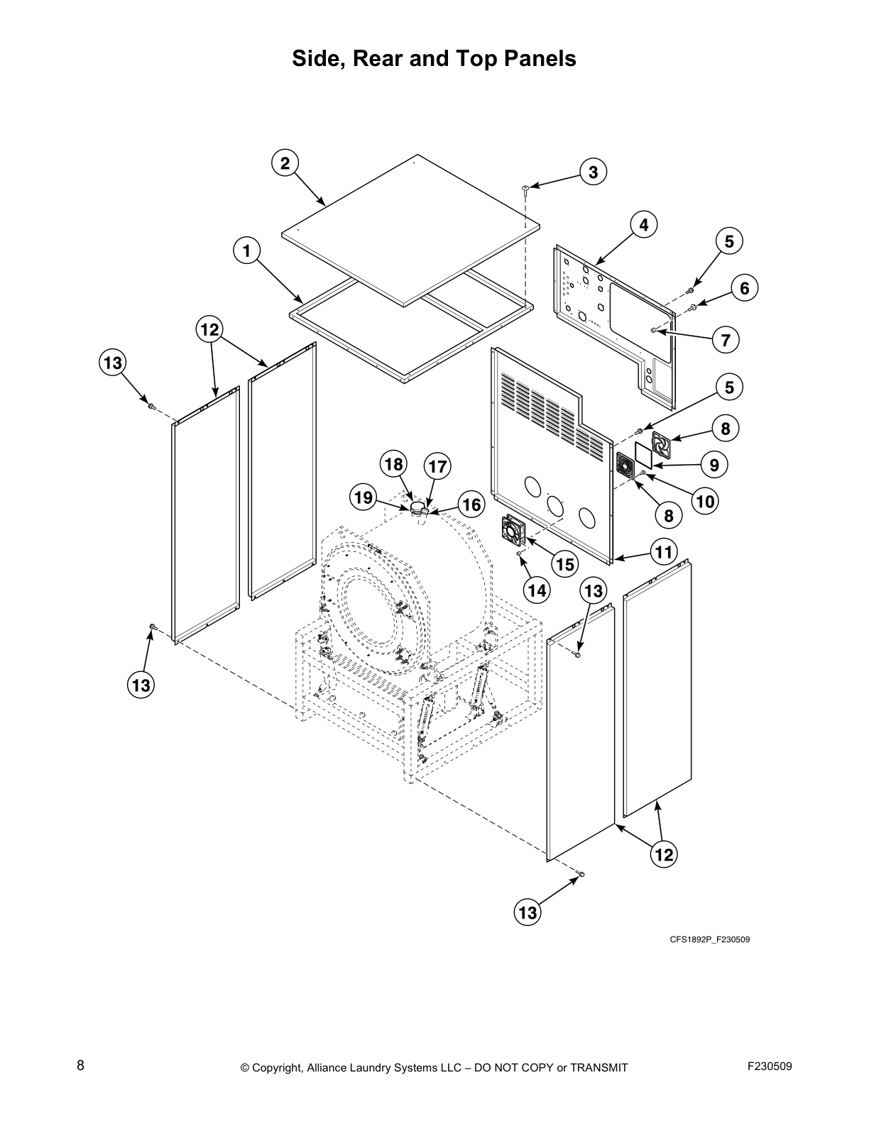 Side, Rear and Top Panels