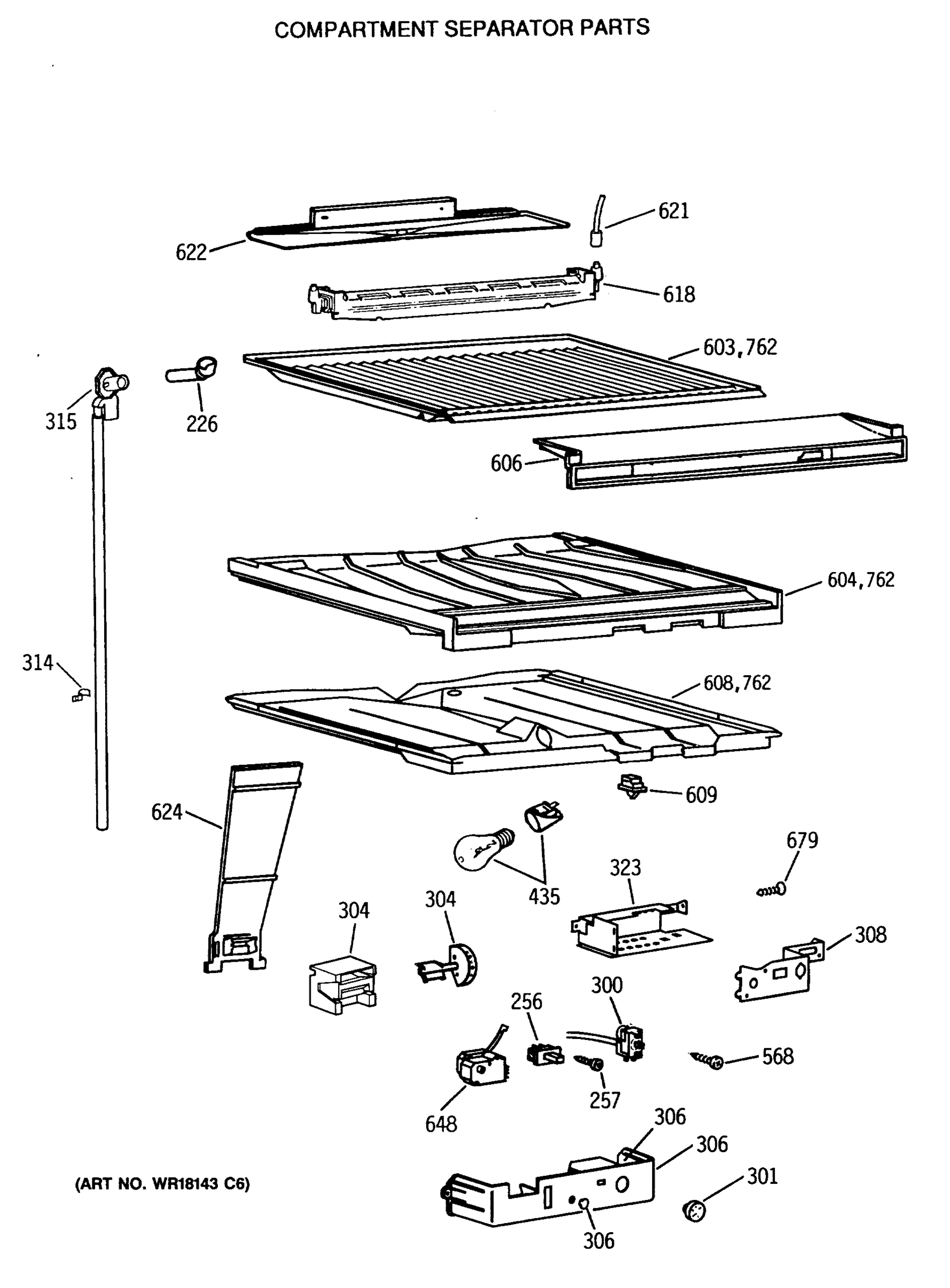 COMPARTMENT SEPARATOR PARTS