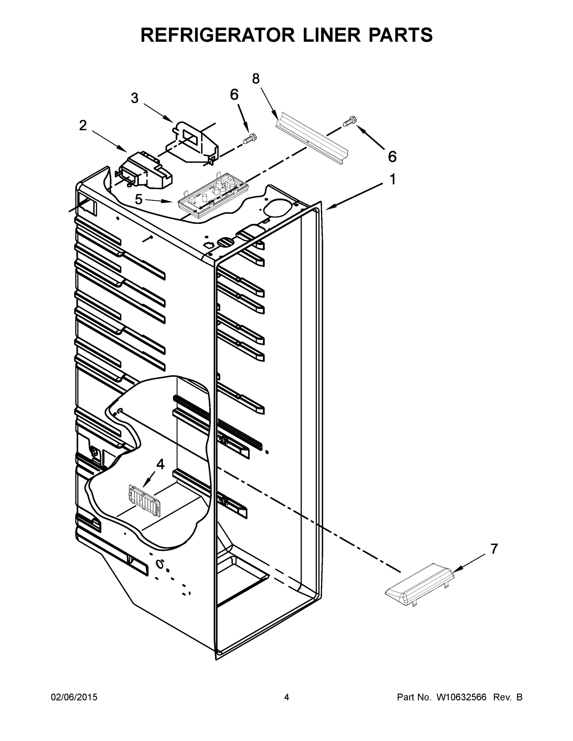 03 - REFRIGERATOR LINER PARTS
