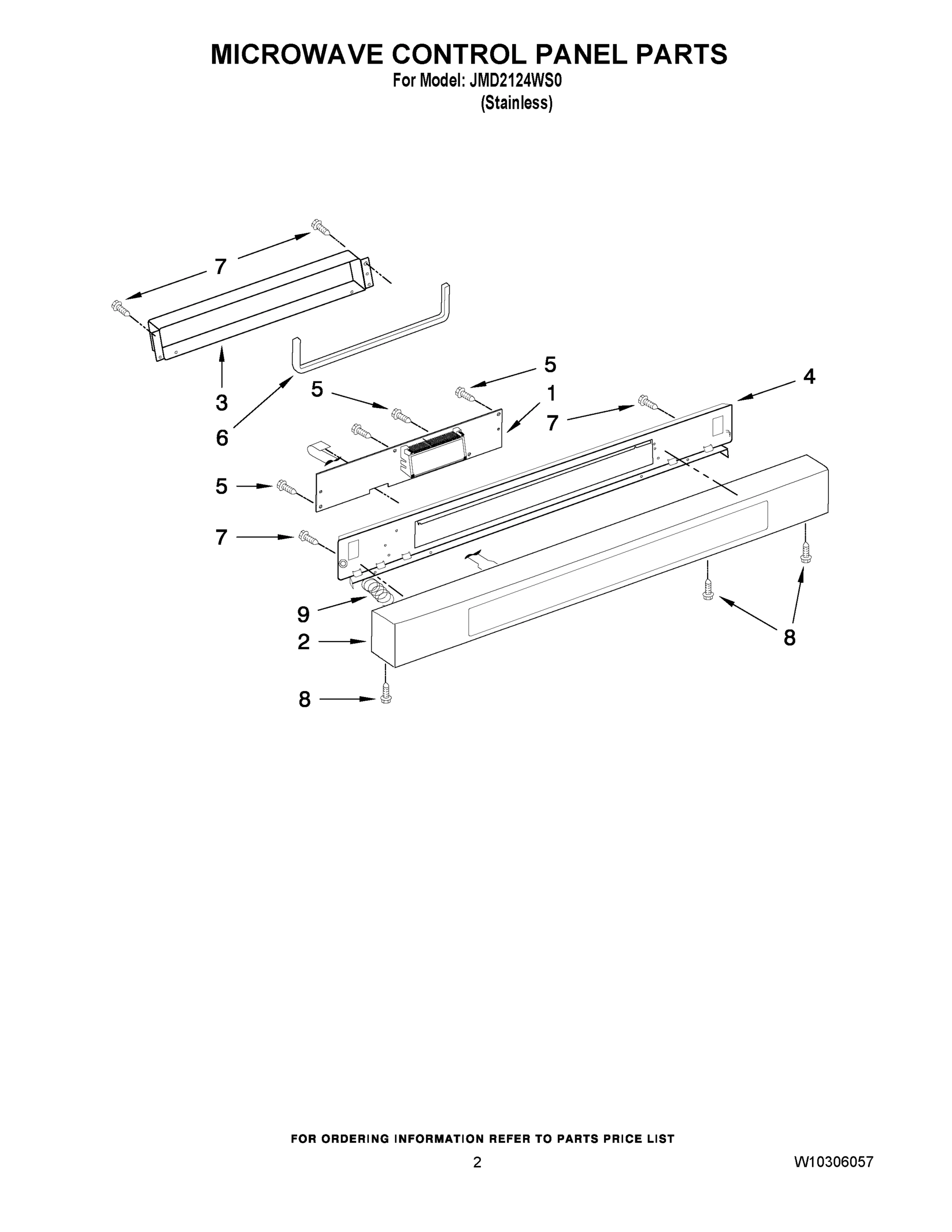 02 - MICROWAVE CONTROL PANEL PARTS