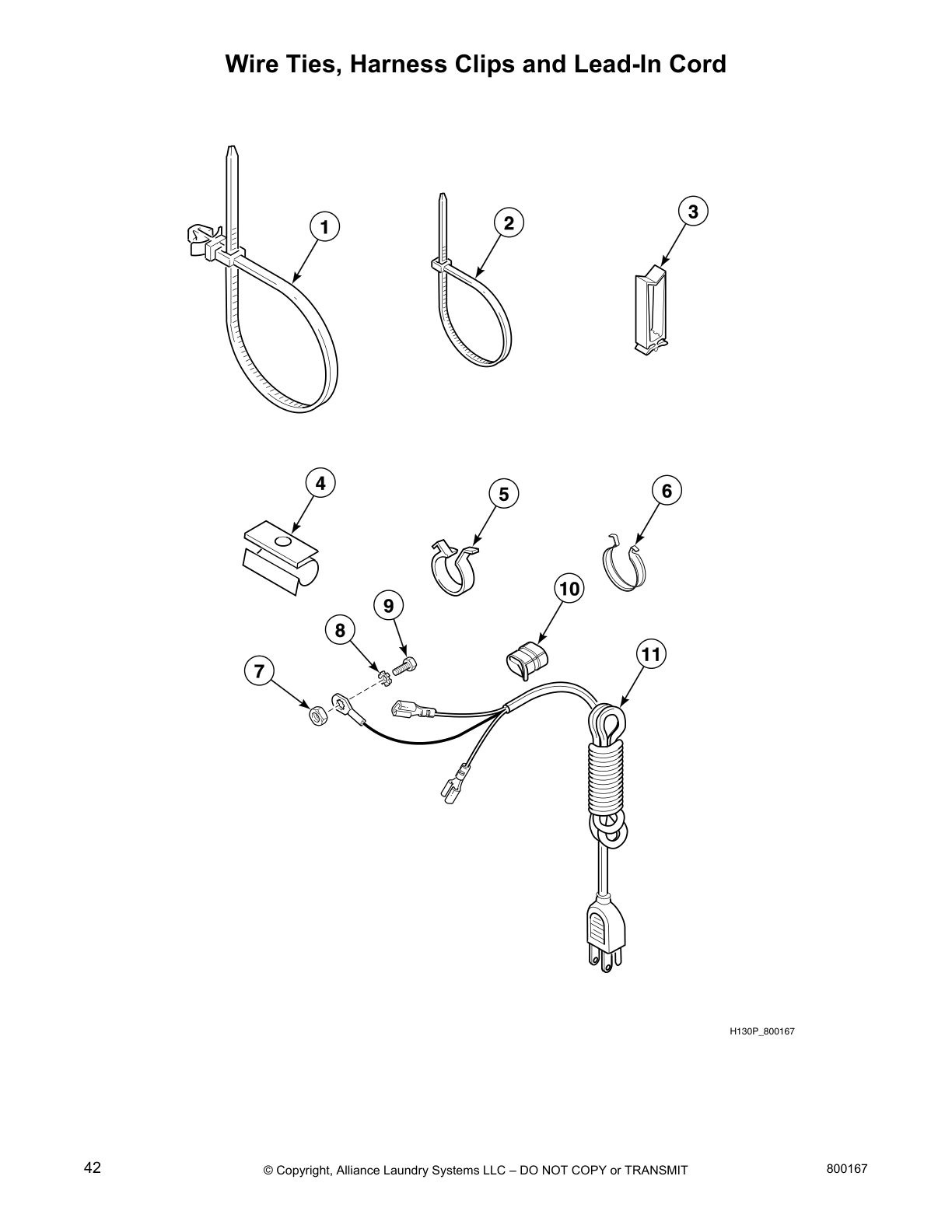 Wire Ties, Harness Clips and Lead-In Cord
