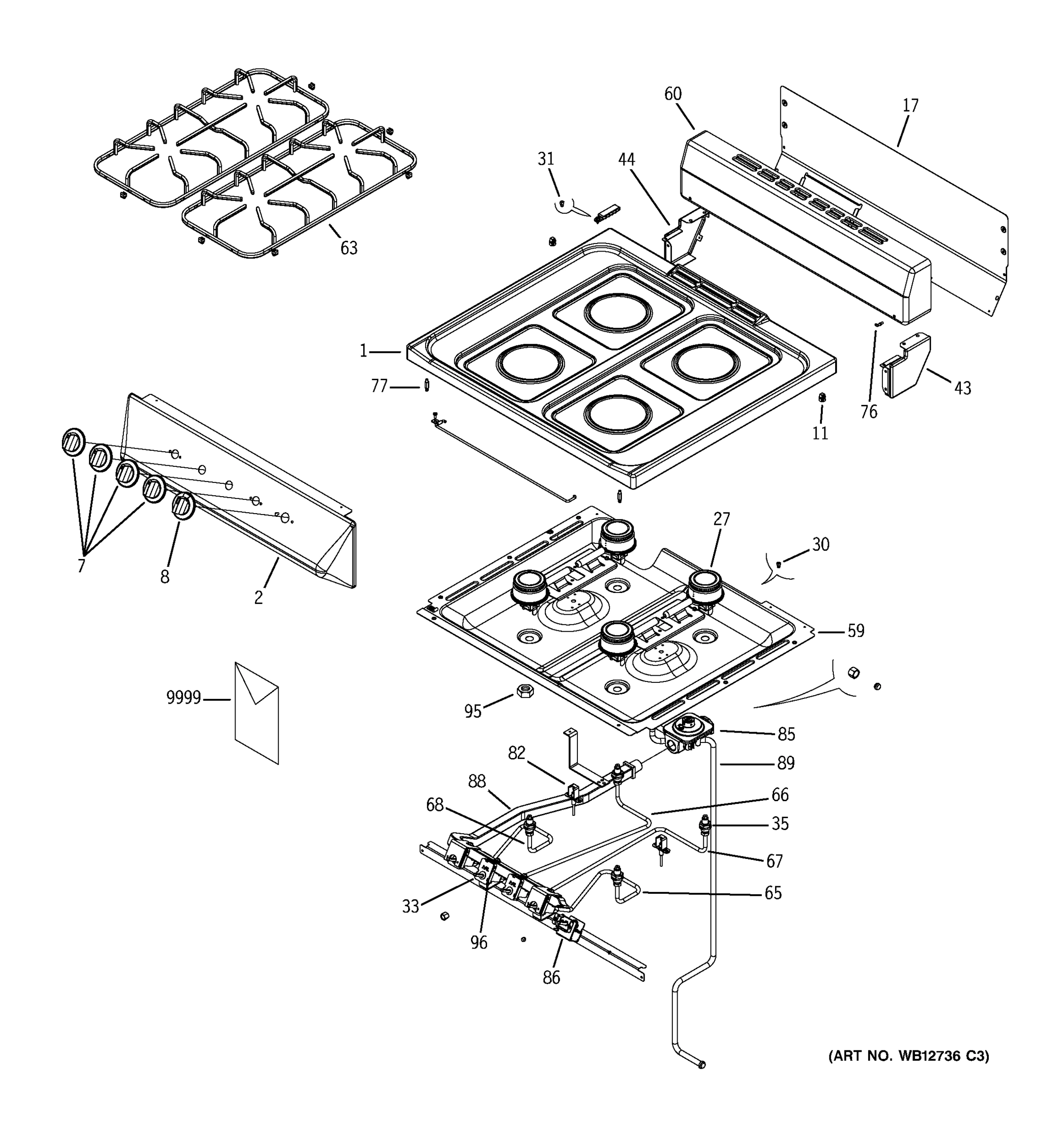 CONTROL PANEL & COOKTOP