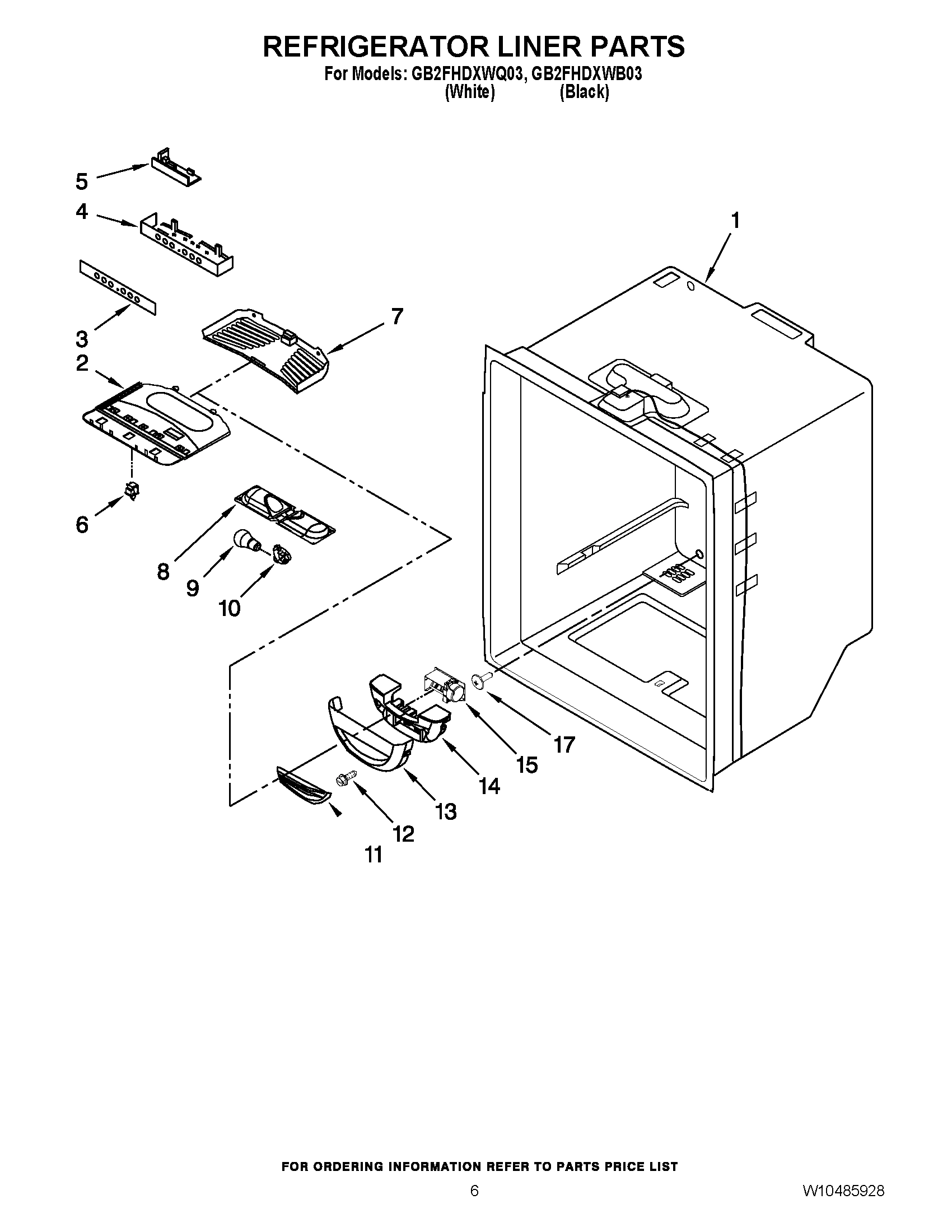 04 - REFRIGERATOR LINER PARTS