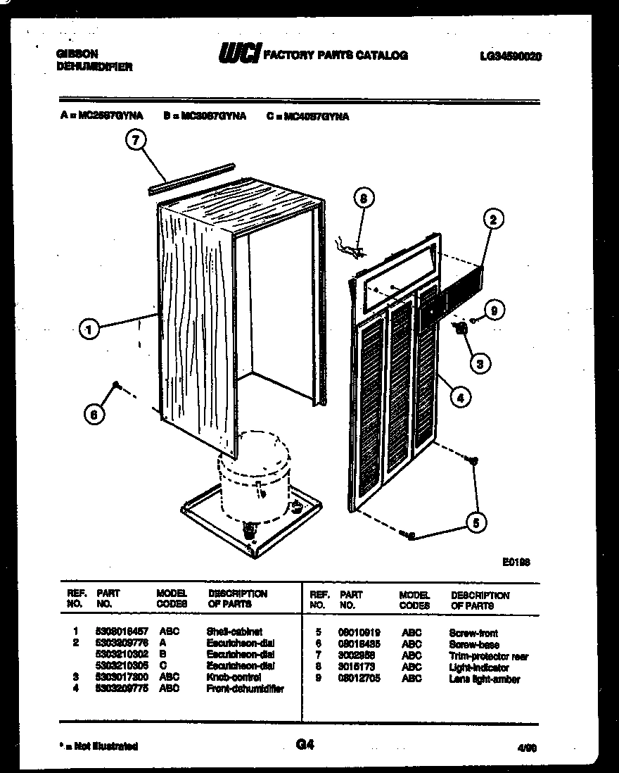 02 - CABINET AND CONTROL PARTS