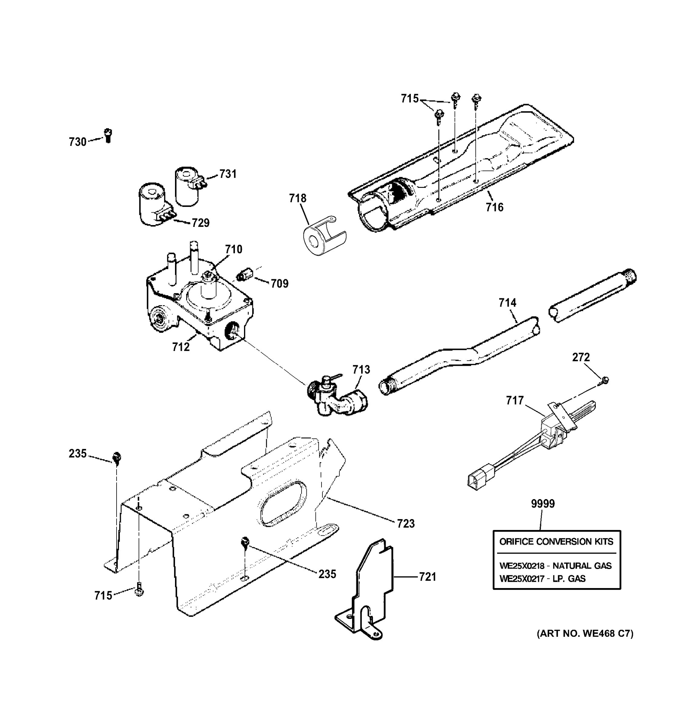GAS VALVE & BURNER ASSEMBLY
