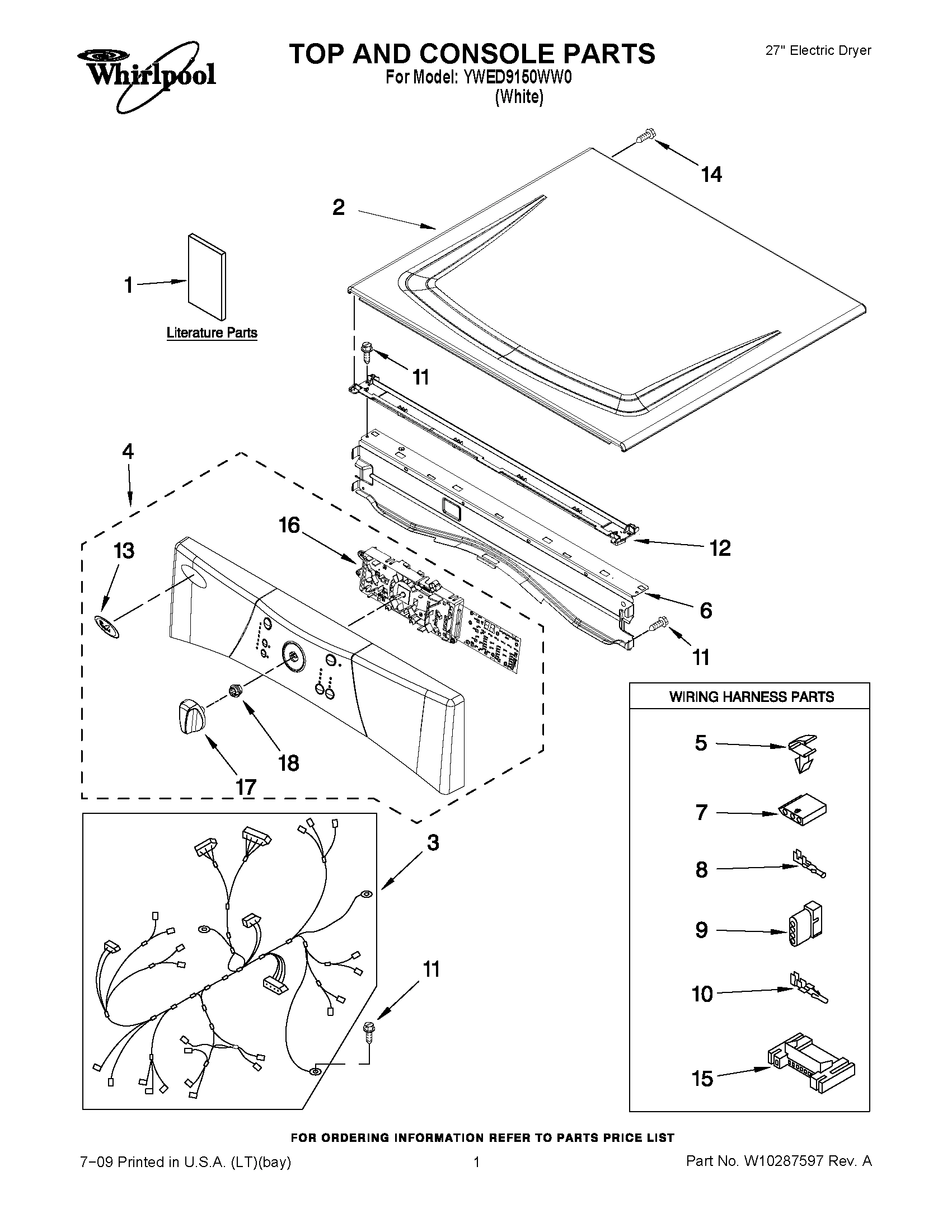 01 - TOP AND CONSOLE PARTS