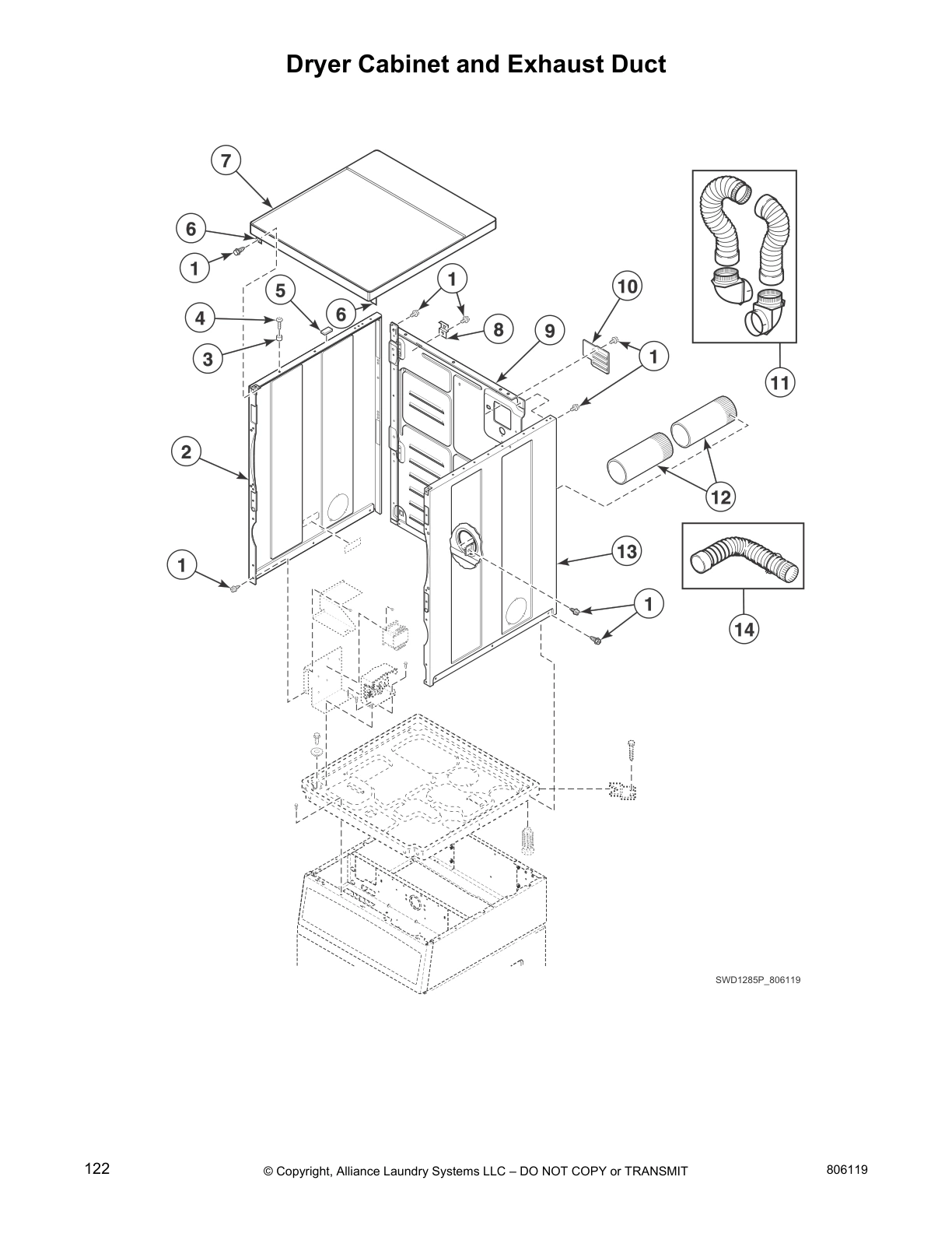 Dryer Cabinet and Exhaust Duct