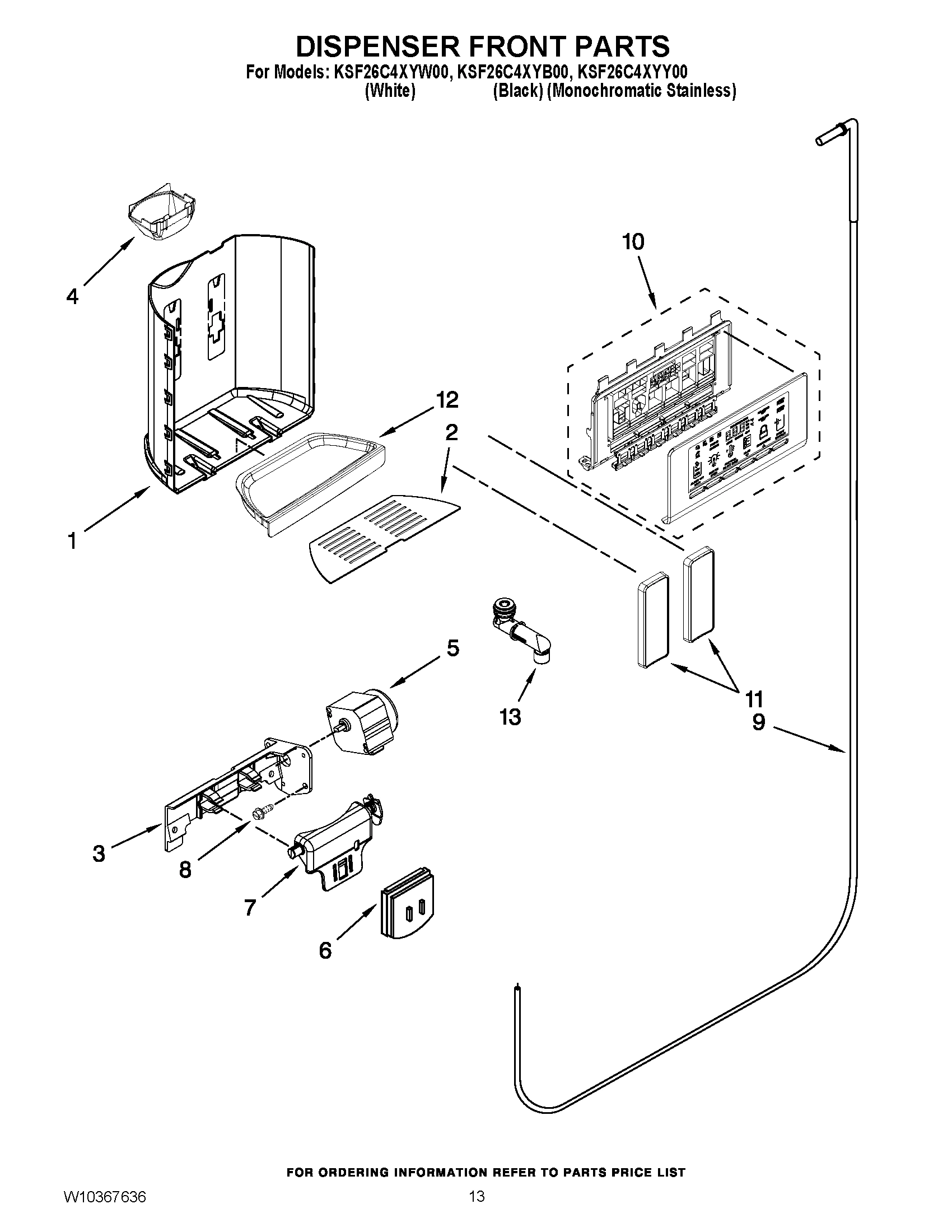 09 - DISPENSER FRONT PARTS