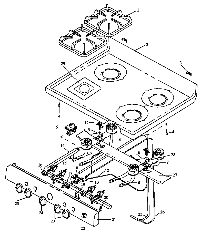 04 - OPEN TOP BURNER ASSY